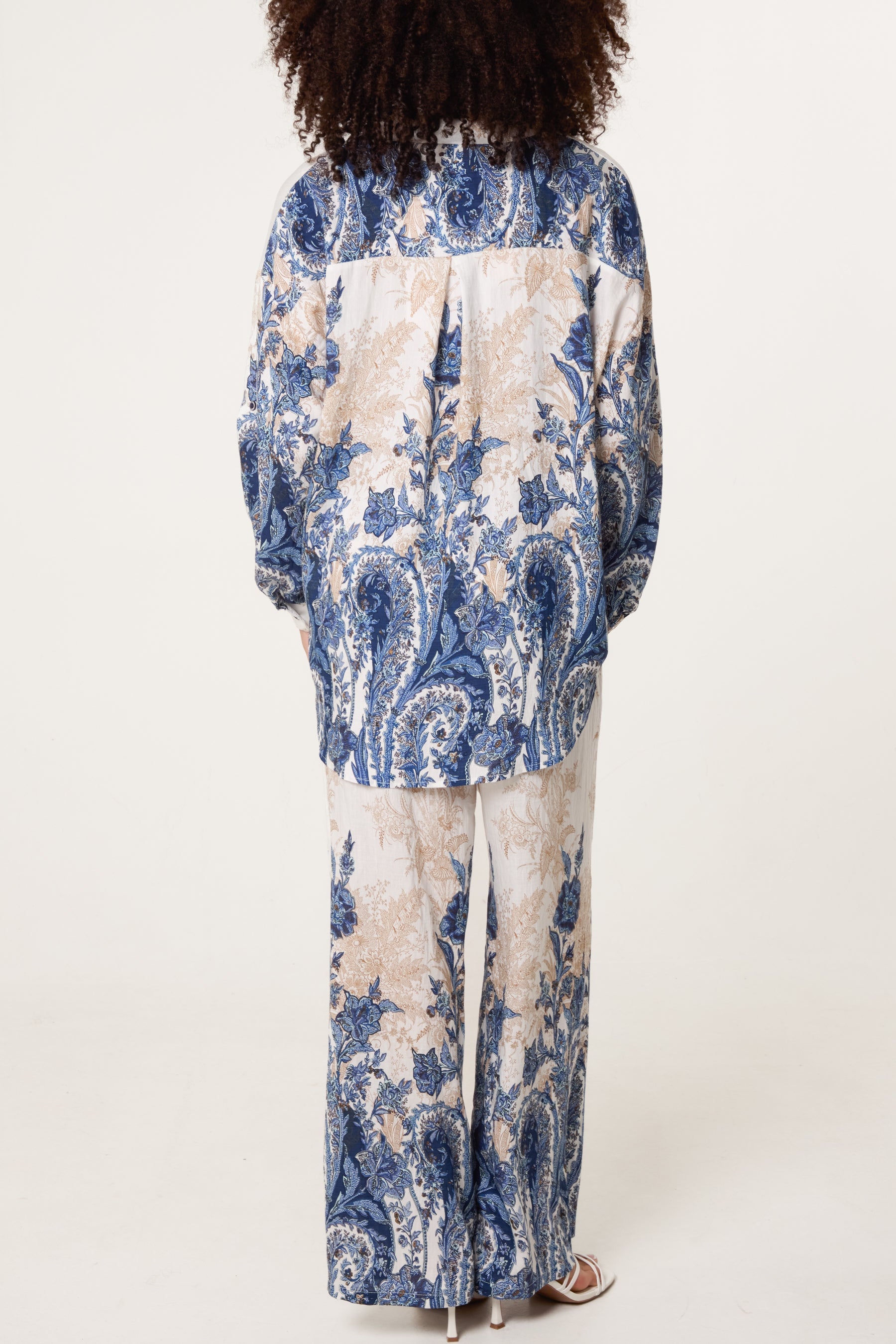 Vintage Floral Print Shirt & Trousers Co-Ord