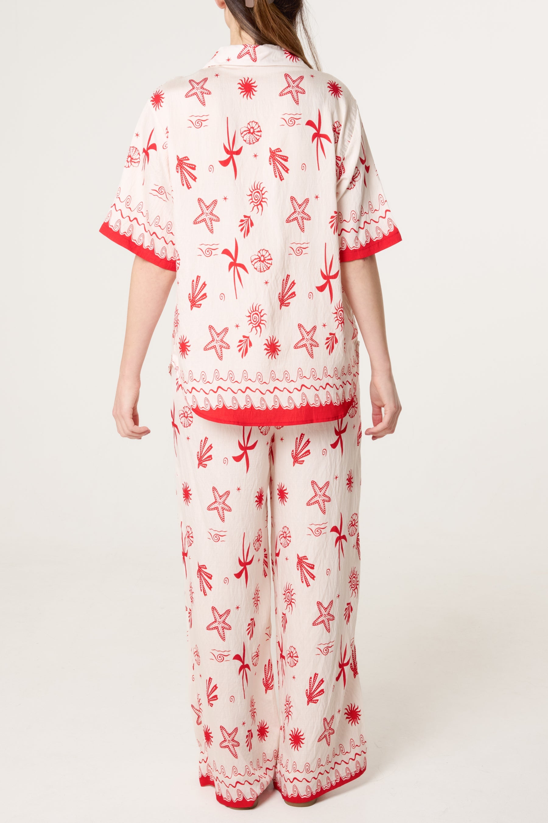 Marine Print Shirt & Trouser Co-Ord Set