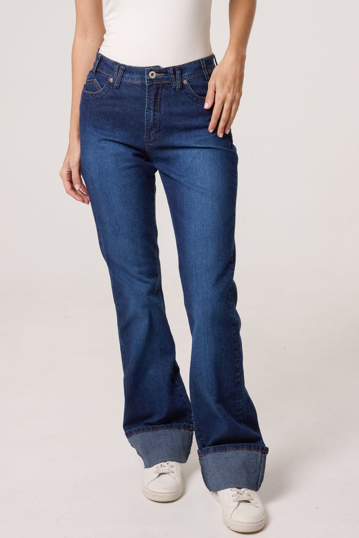 Cuffed Ankle & Detail Pocket Jeans