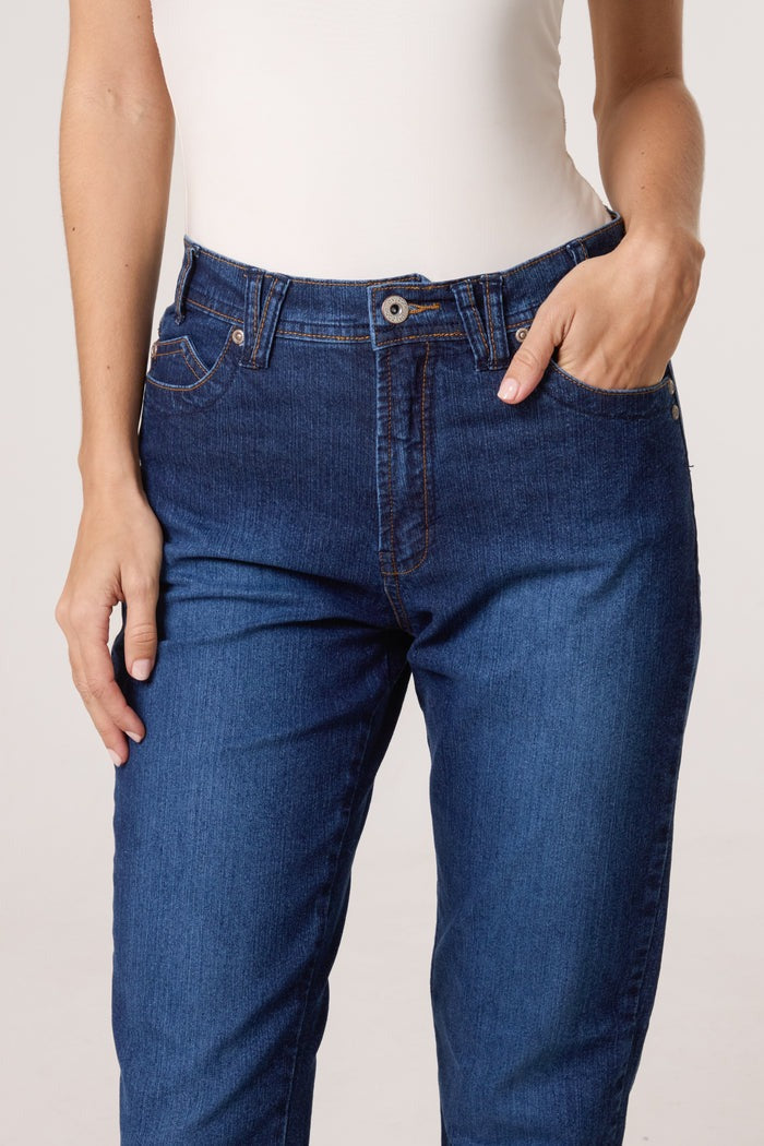 Cuffed Ankle & Detail Pocket Jeans