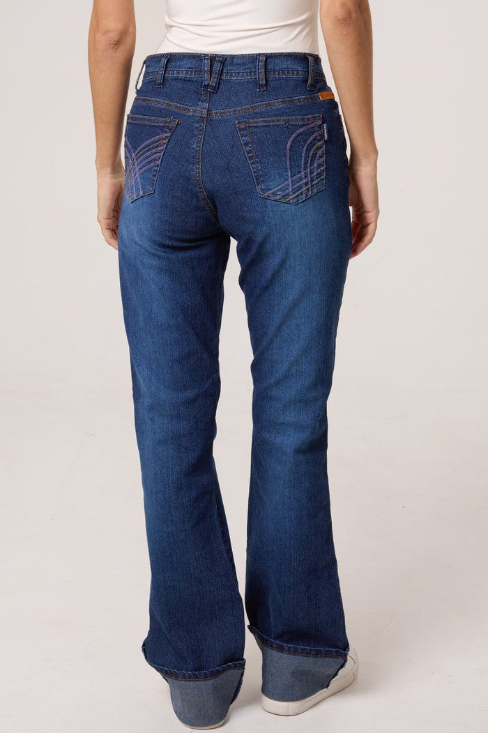 Cuffed Ankle & Detail Pocket Jeans