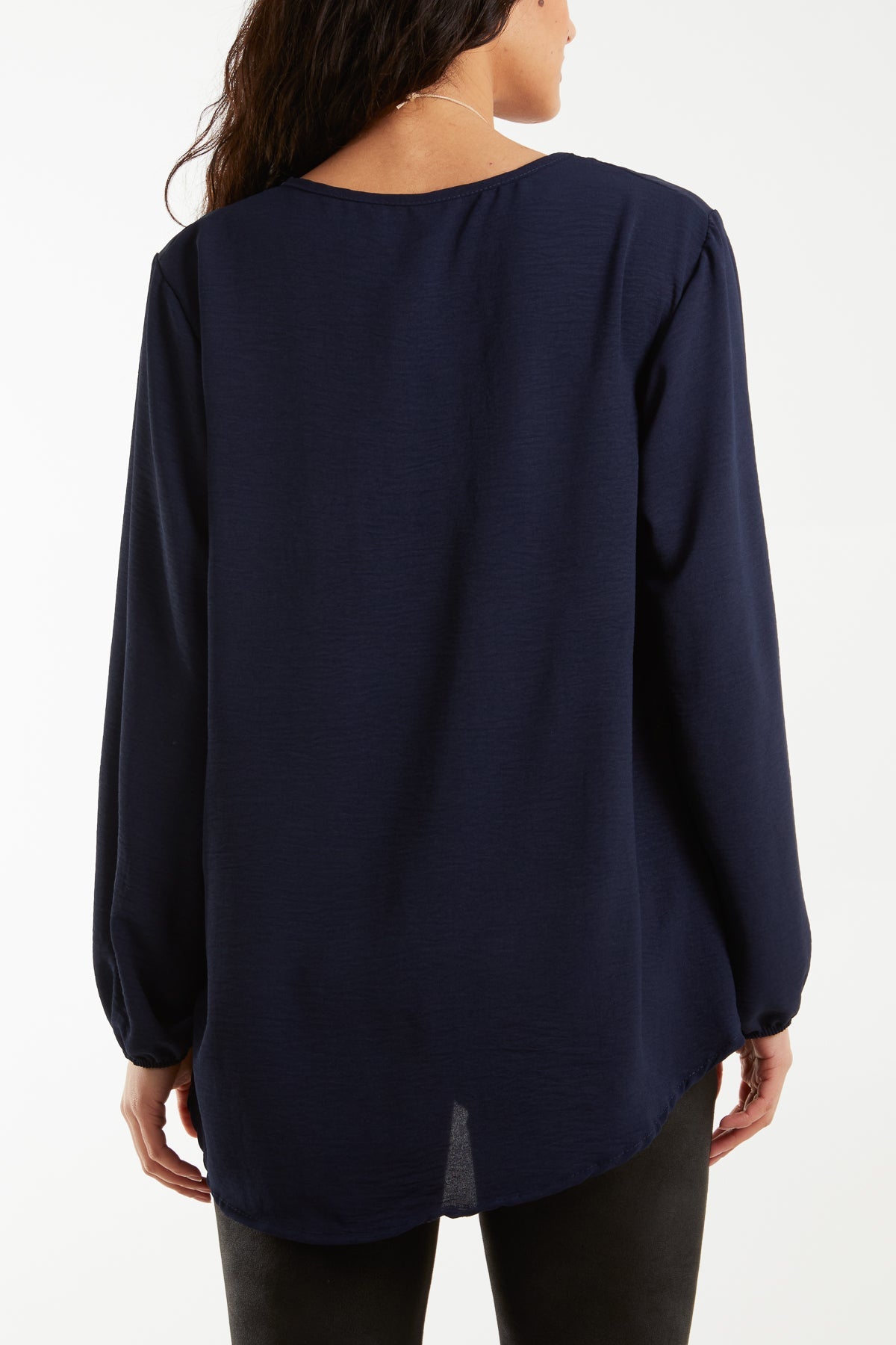 Scoop Neck Necklace Blouse