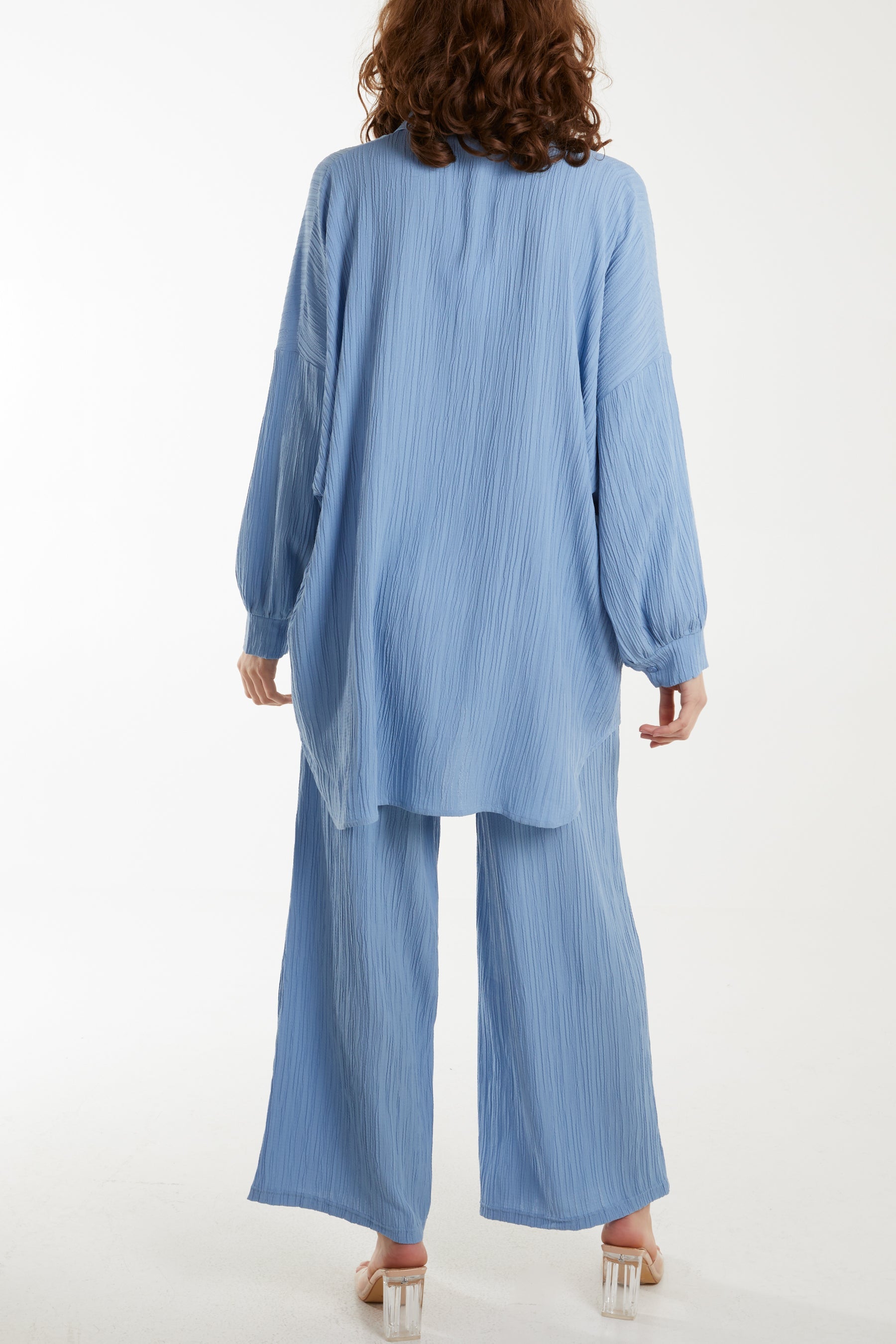 Ribbed Long Sleeve Shirt & Trouser Co-Ord Set