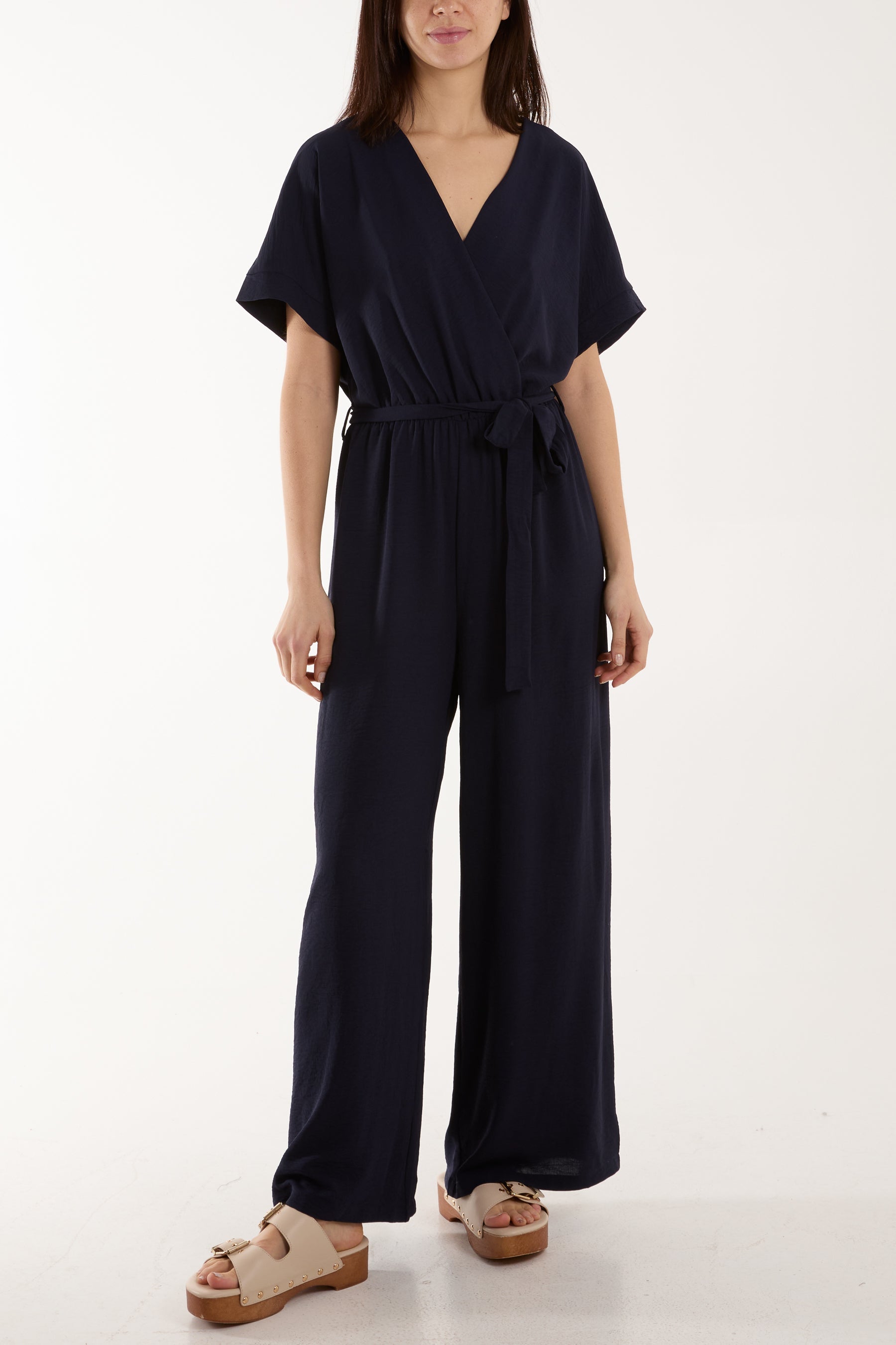 Wide Leg Wrap Jumpsuit