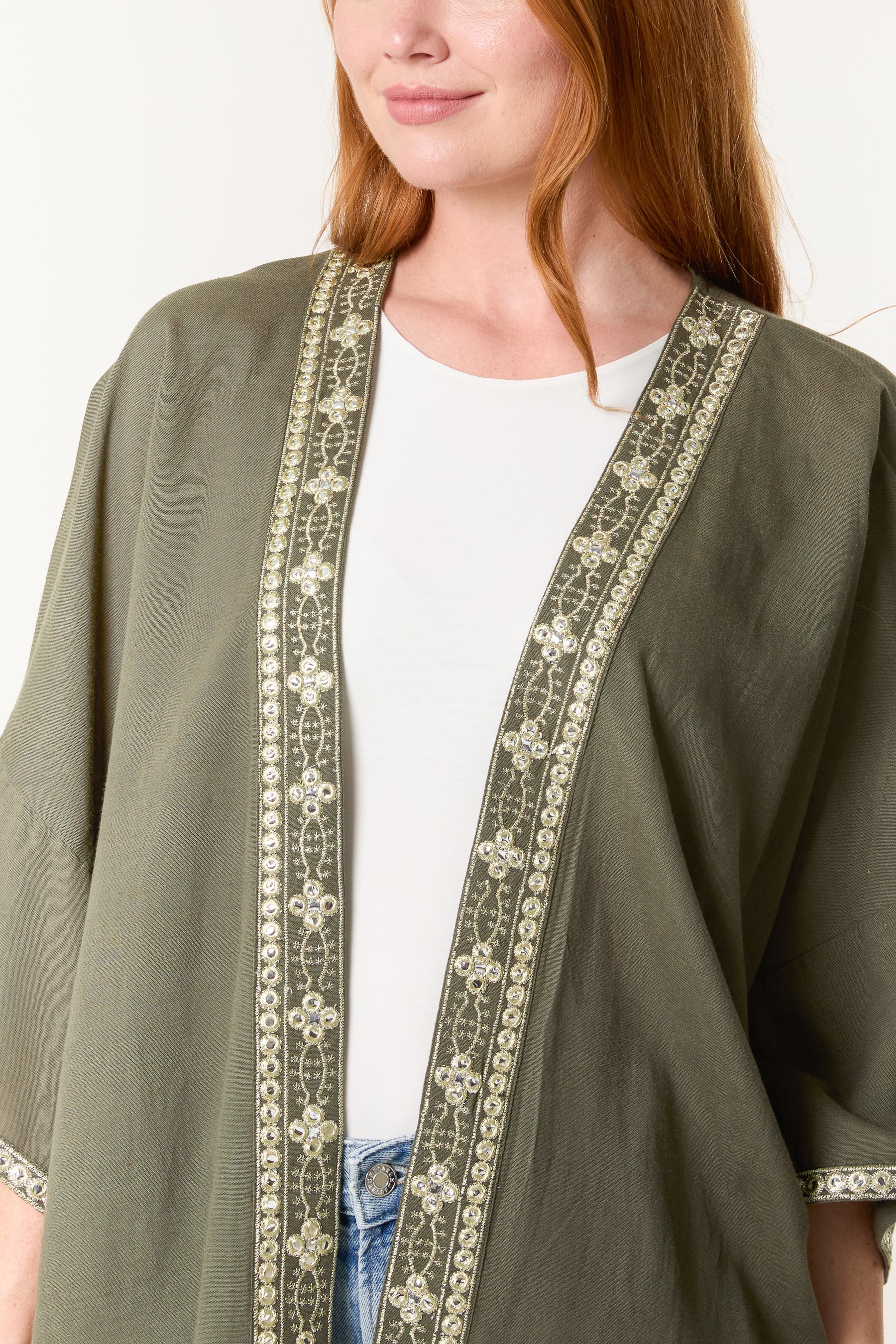 Embellished Edge Kimono
