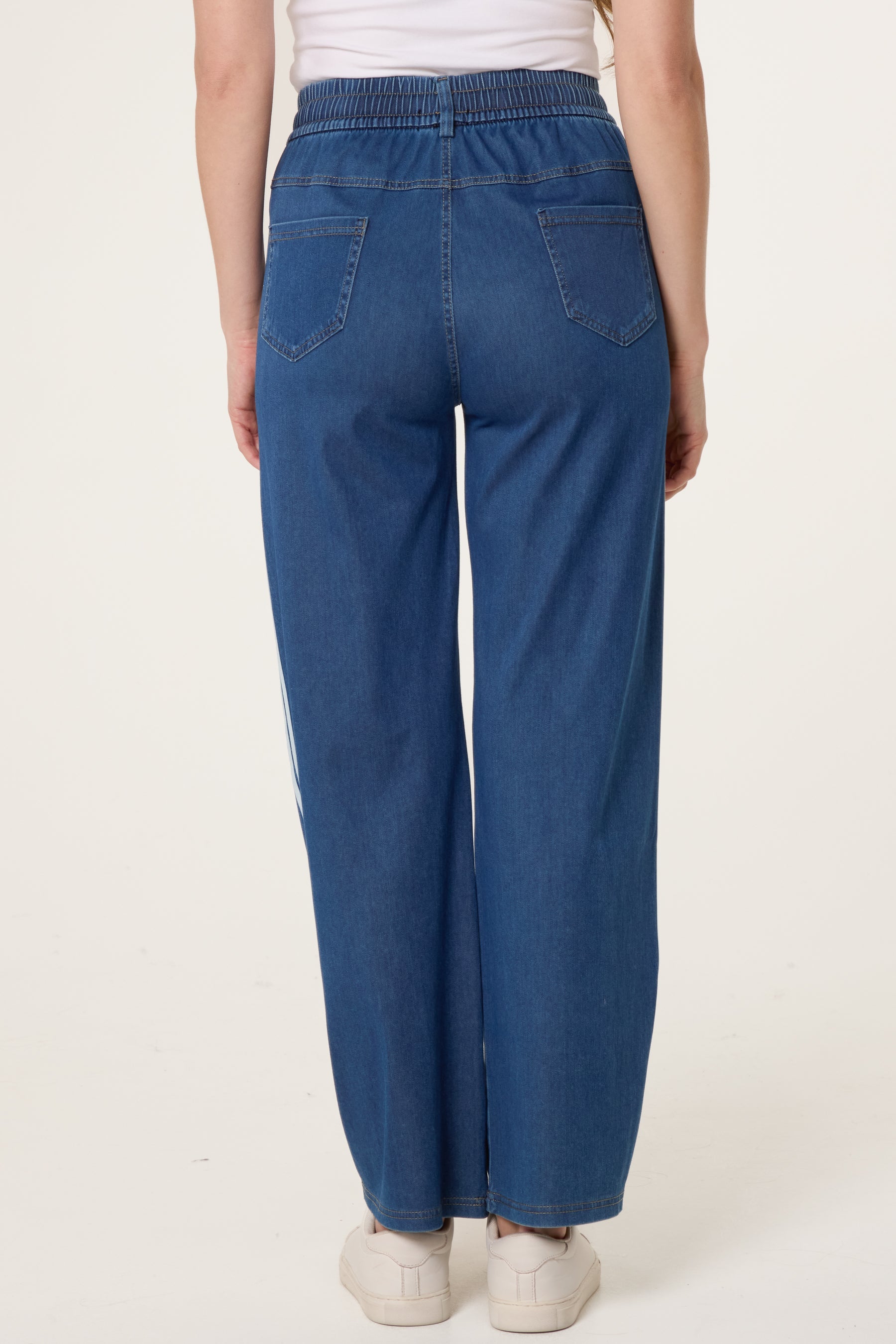 Side Stripe Drawstring Jeans