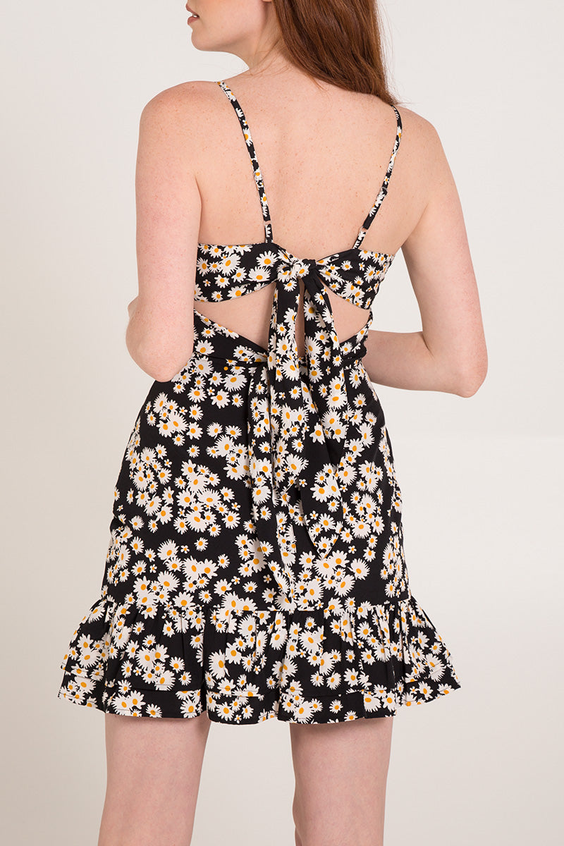 Double Tie Back Crop Top & Mini Skirt