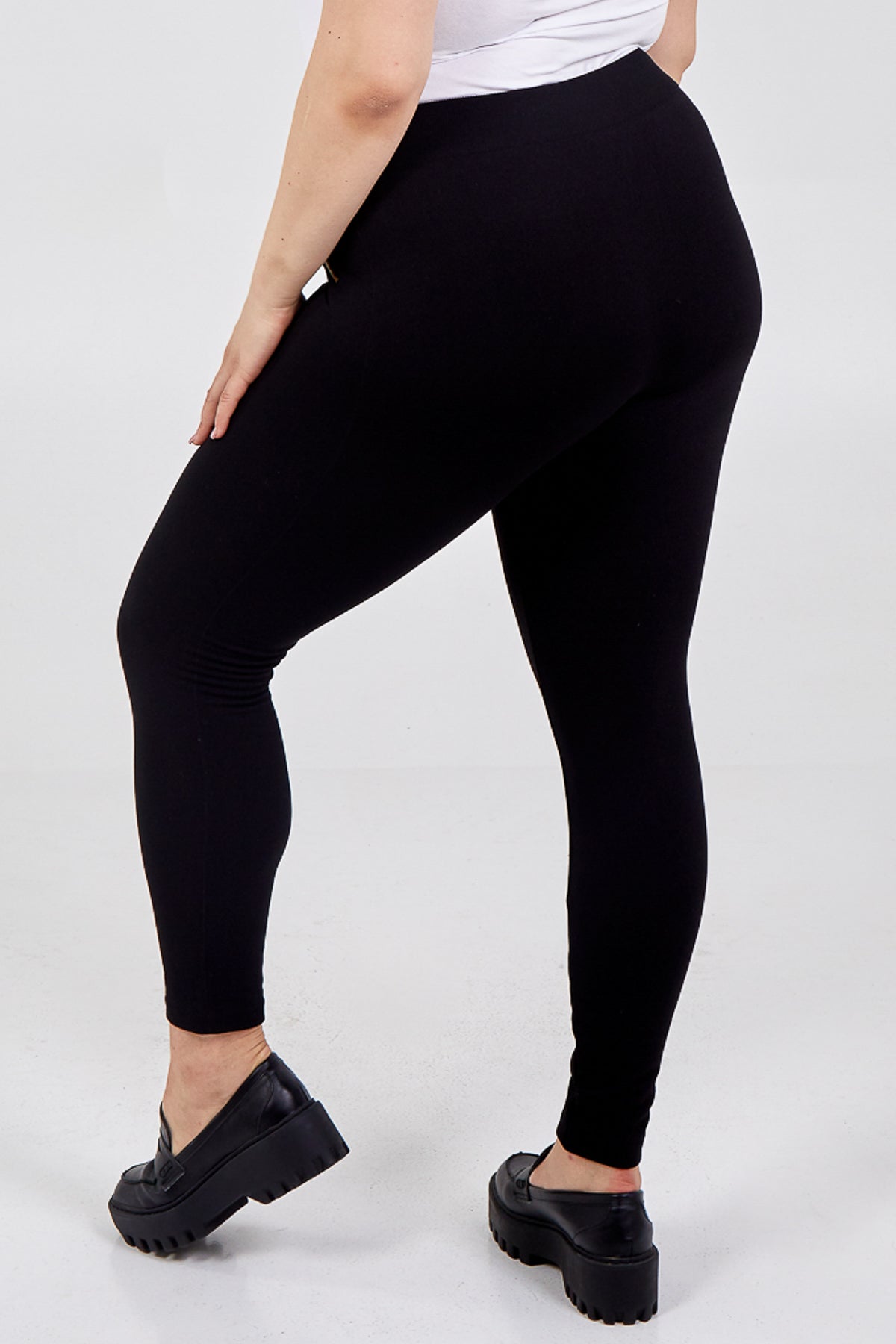 Curve Basic Zip Detail Fleece Lined Legging