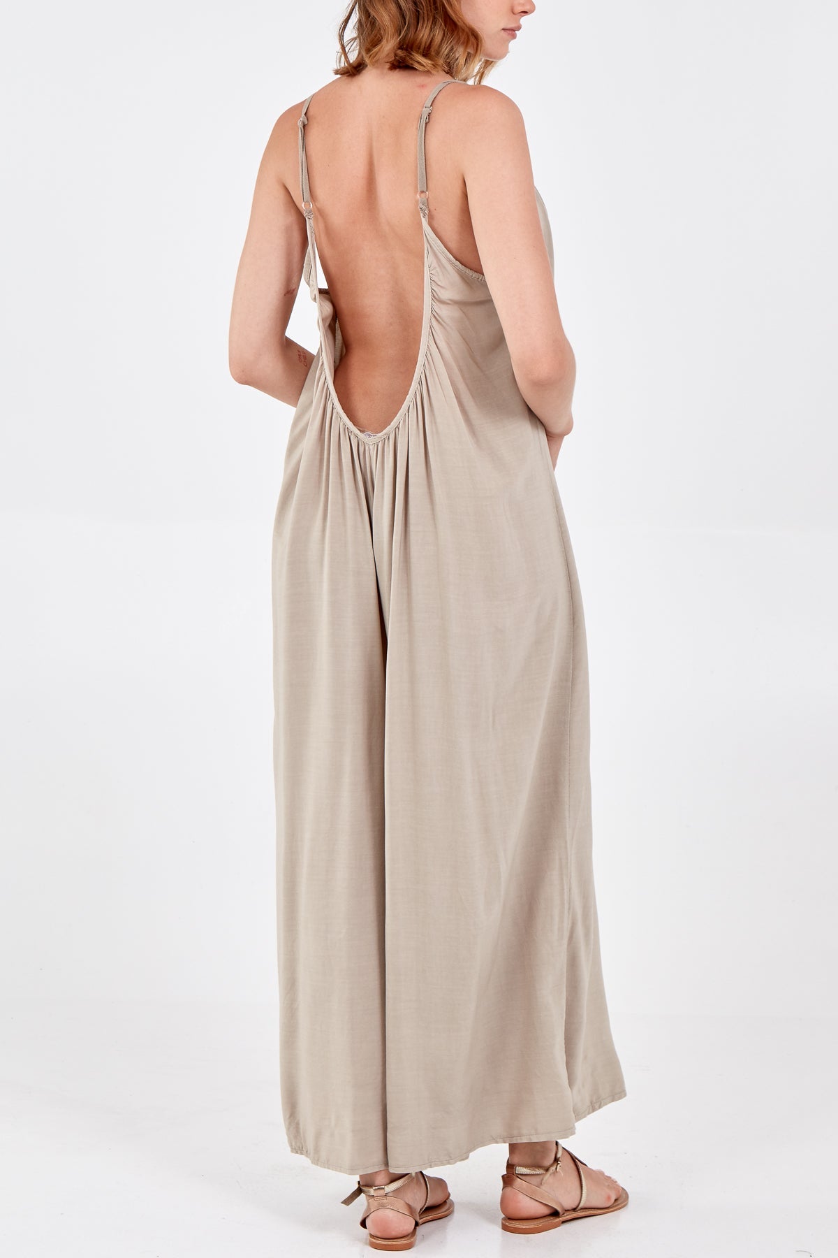 Wide Leg Strappy Jumpsuit