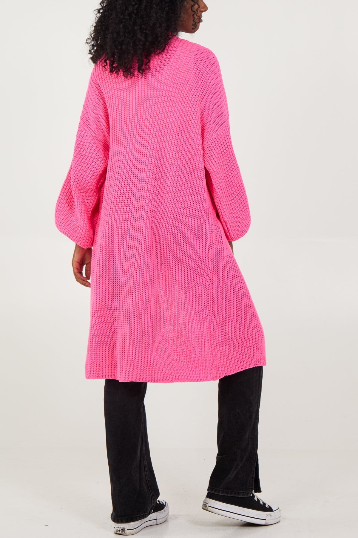 Edge To Edge Knitted Long Cardigan