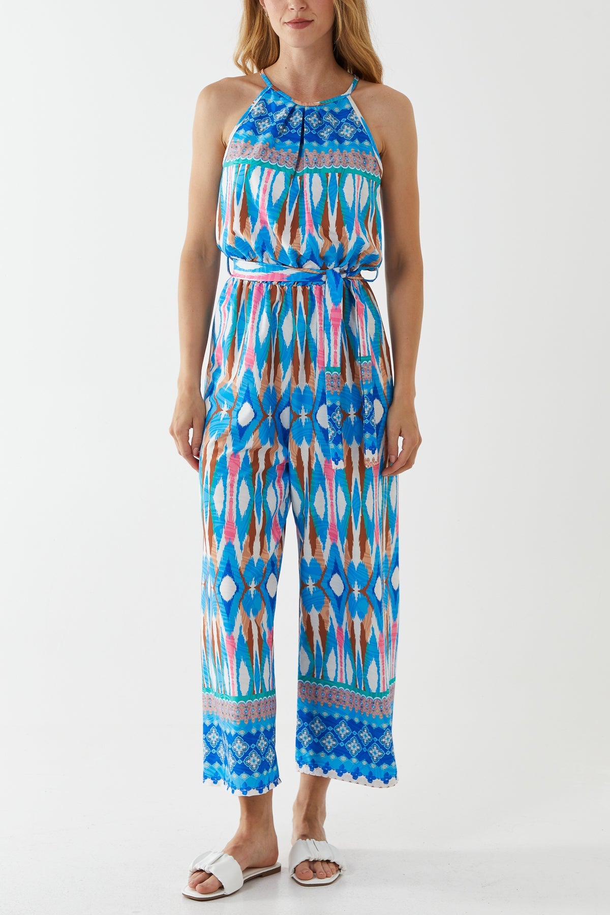 Printed Halterneck Jumpsuit