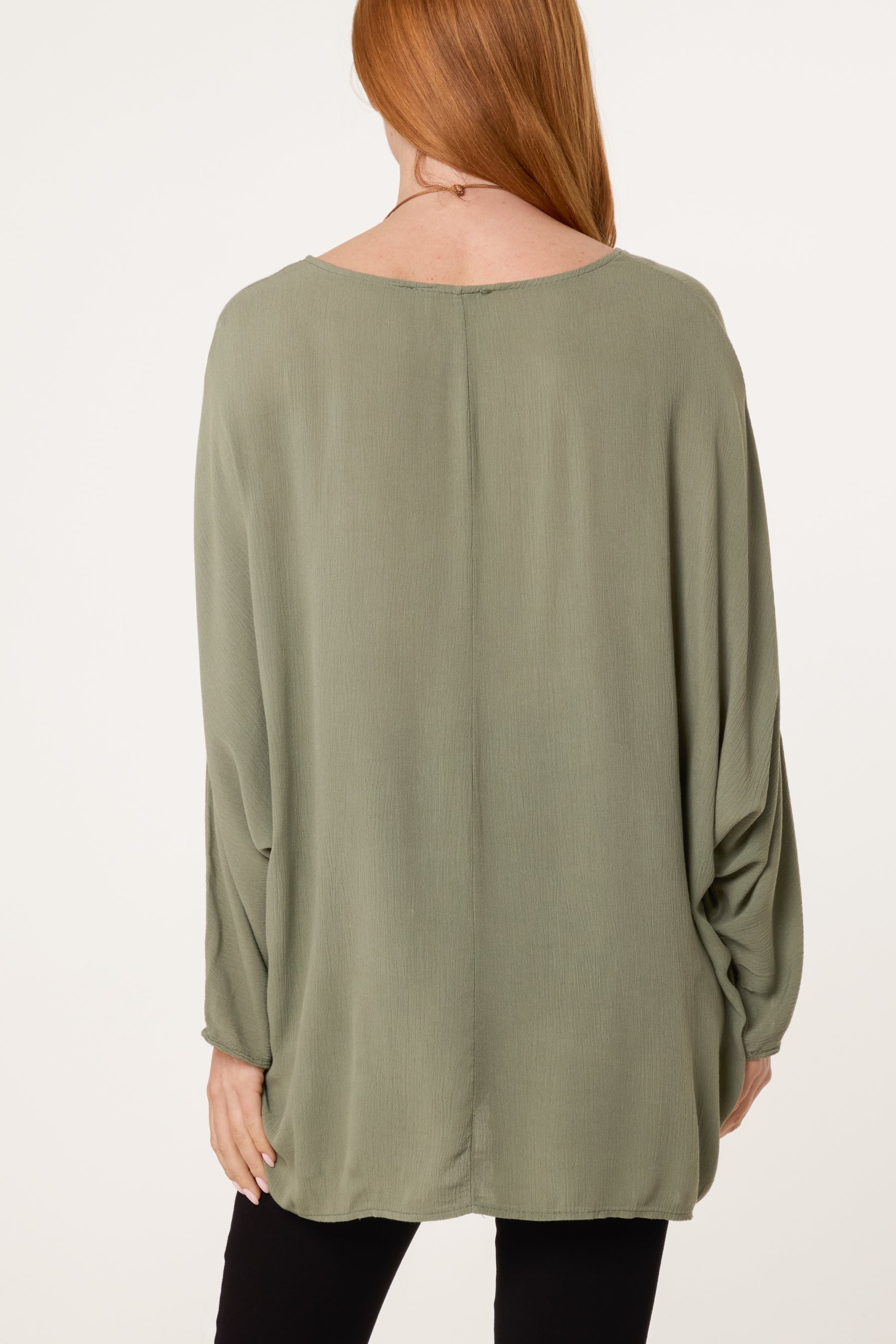Round Neck Oversized Blouse
