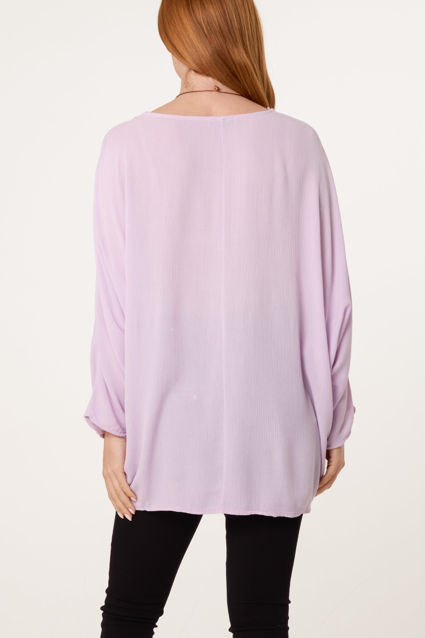 Round Neck Oversized Blouse