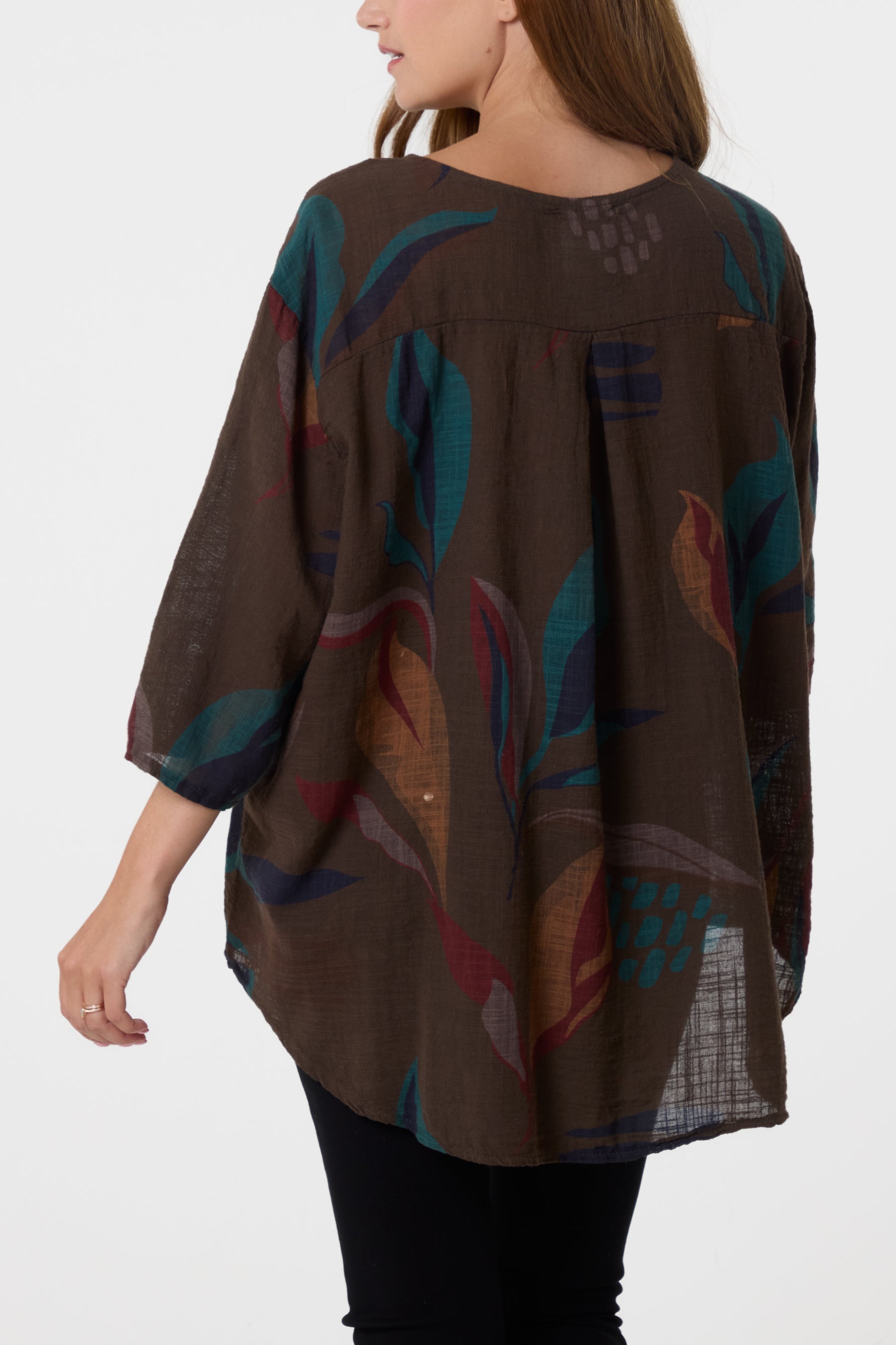 Pure Cotton Leaves Blouse