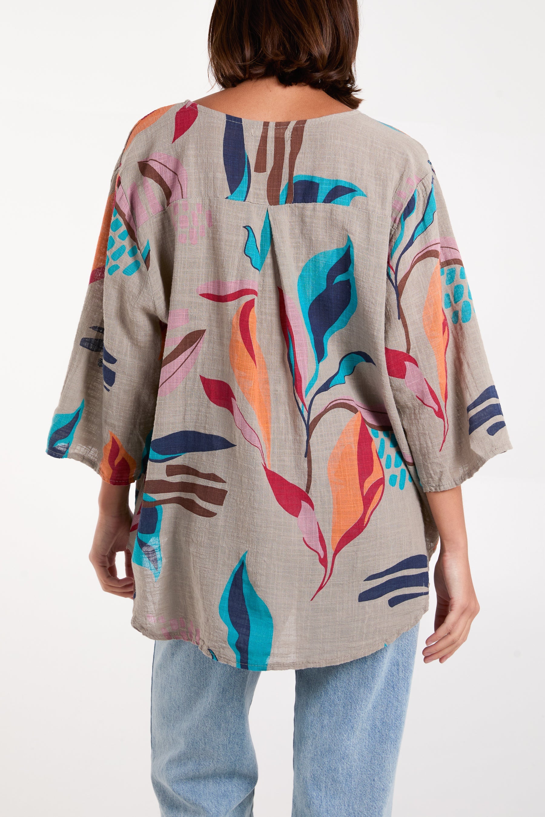 Pure Cotton Leaves Blouse