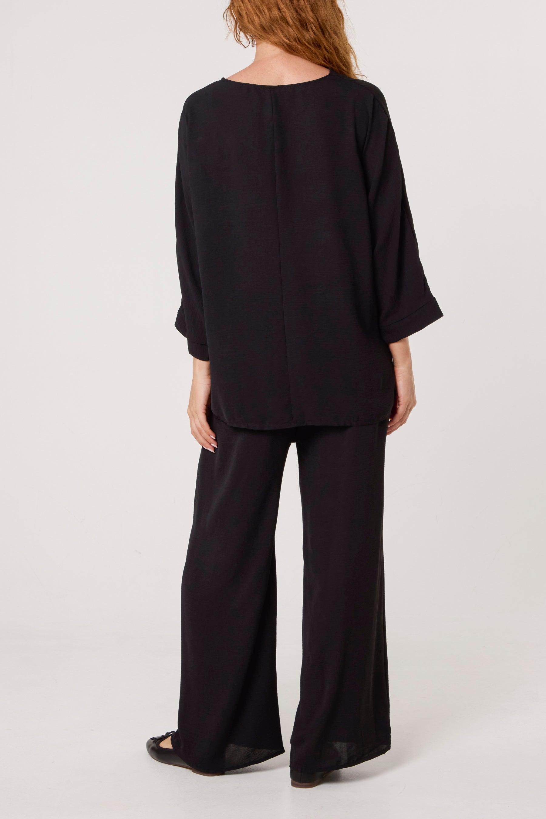 Buckle Detail Top & Trousers Set