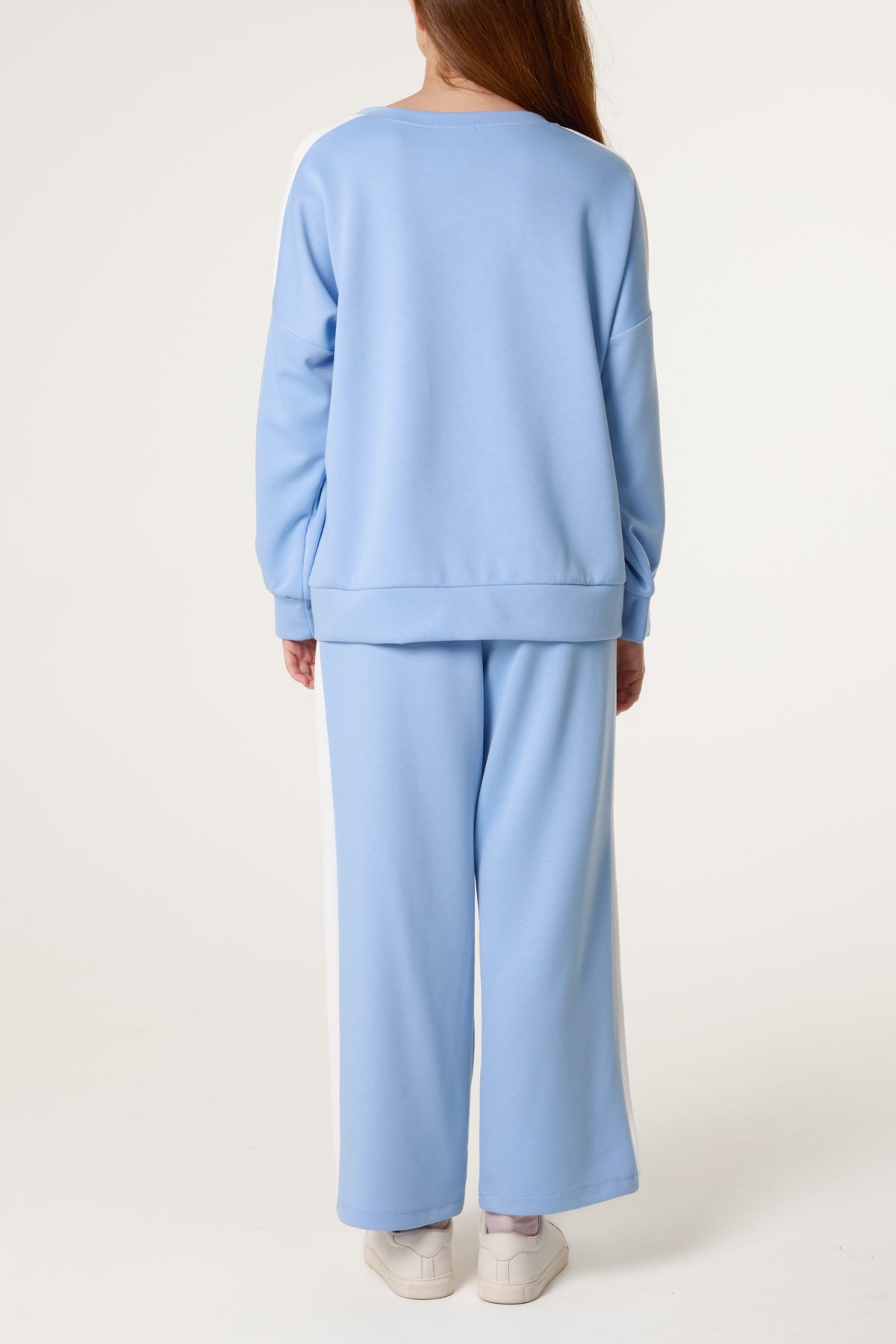 Side Stripe Sweatshirt & Wide Leg Set