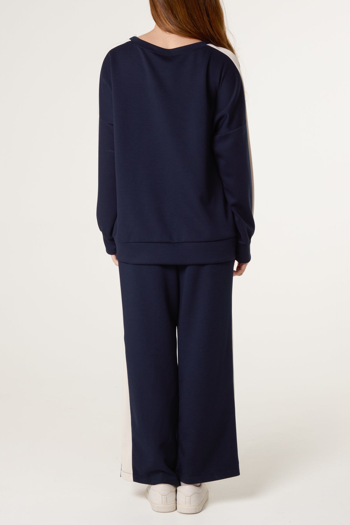 Side Stripe Sweatshirt & Wide Leg Set