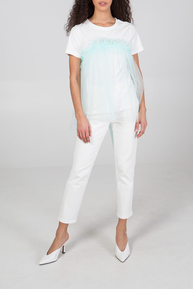 Organza Detail T-Shirt