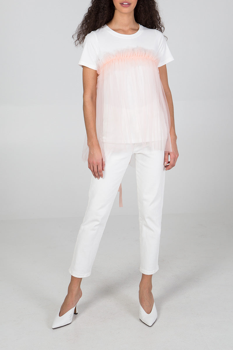 Organza Detail T-Shirt