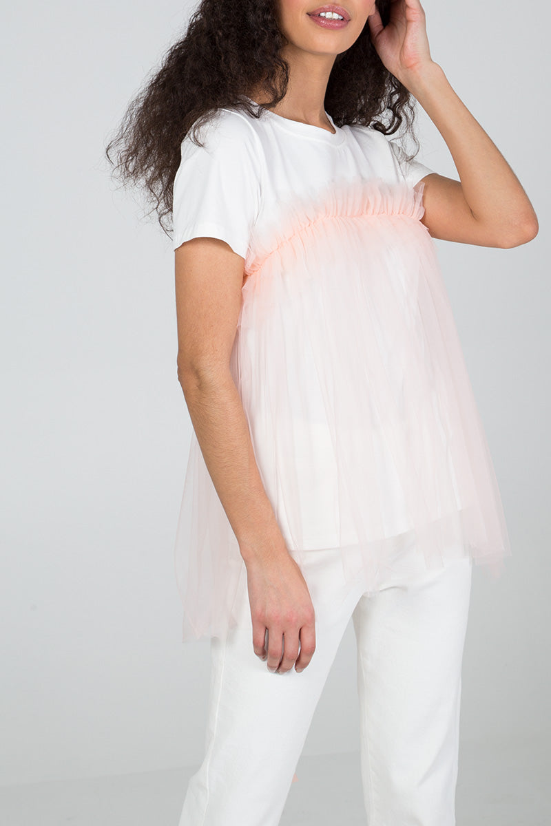 Organza Detail T-Shirt