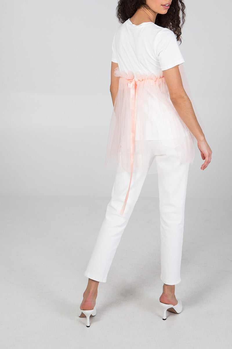 Organza Detail T-Shirt