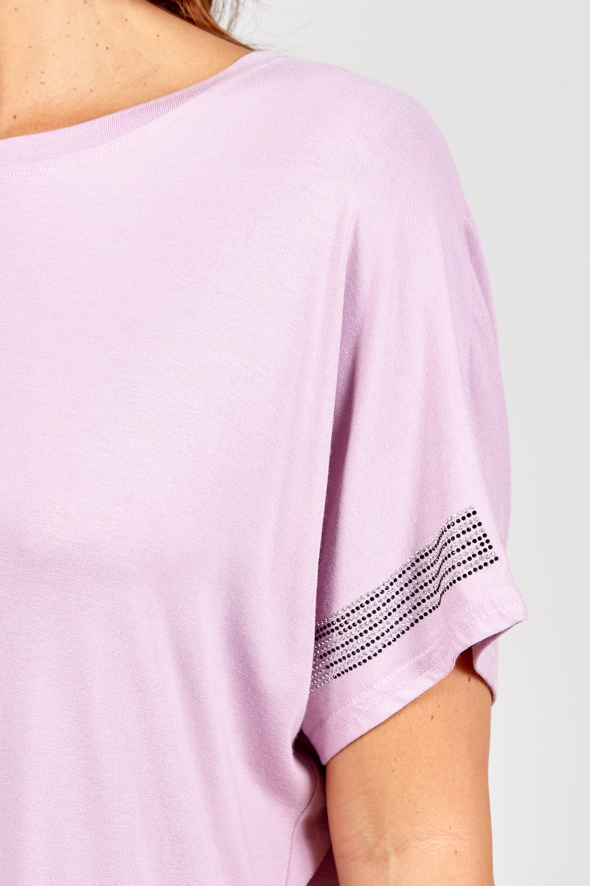 Diamante Detail Batwing T-Shirt