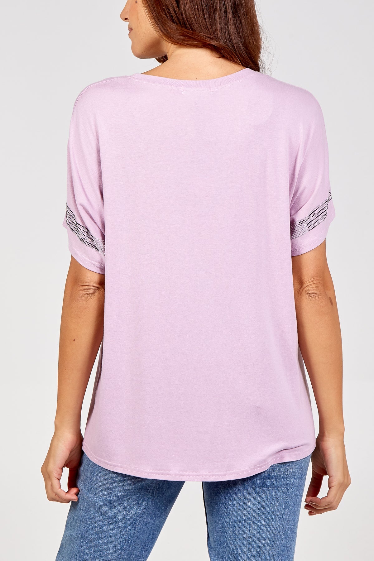 Diamante Detail Batwing T-Shirt