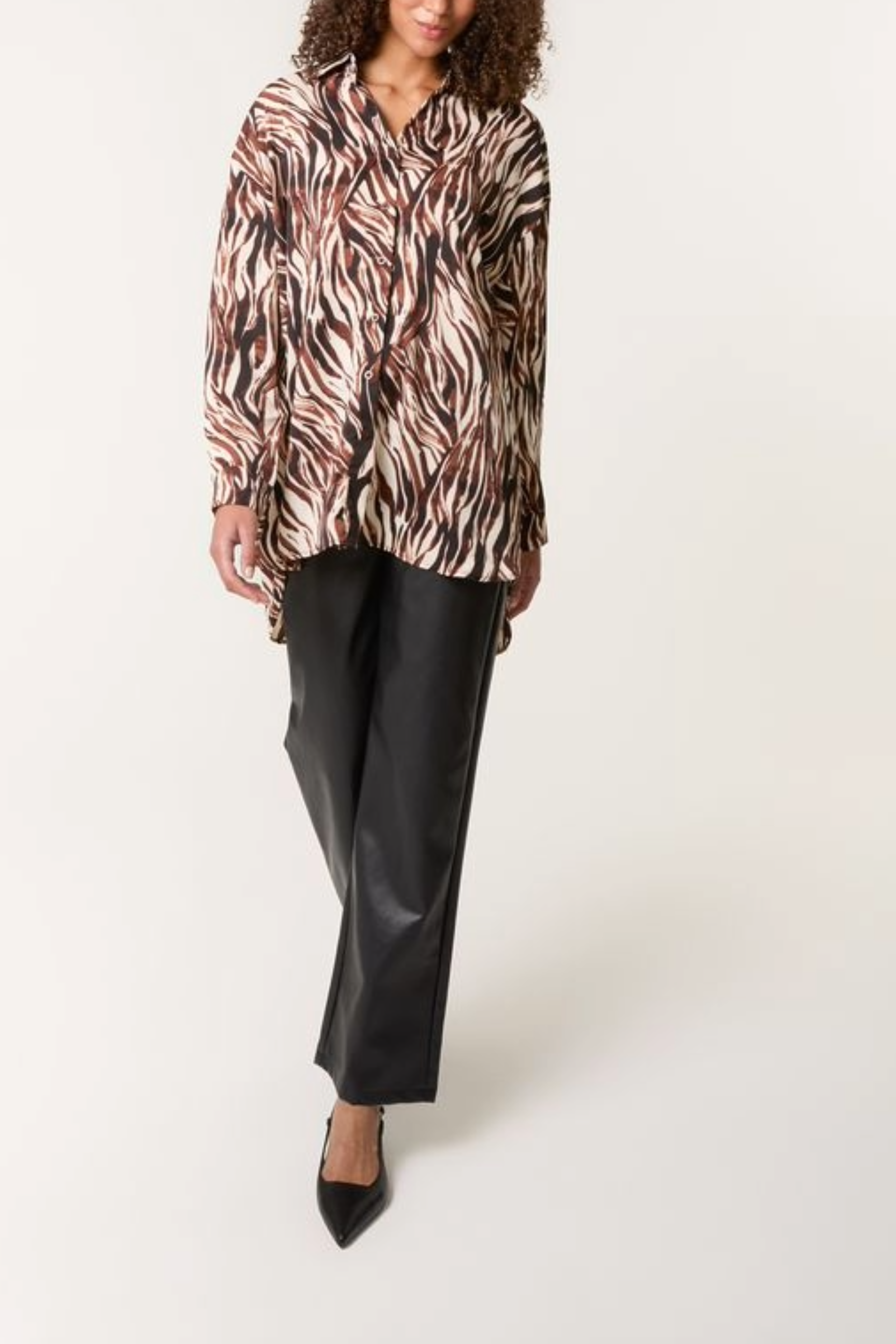Zebra Print Relaxed Shirt