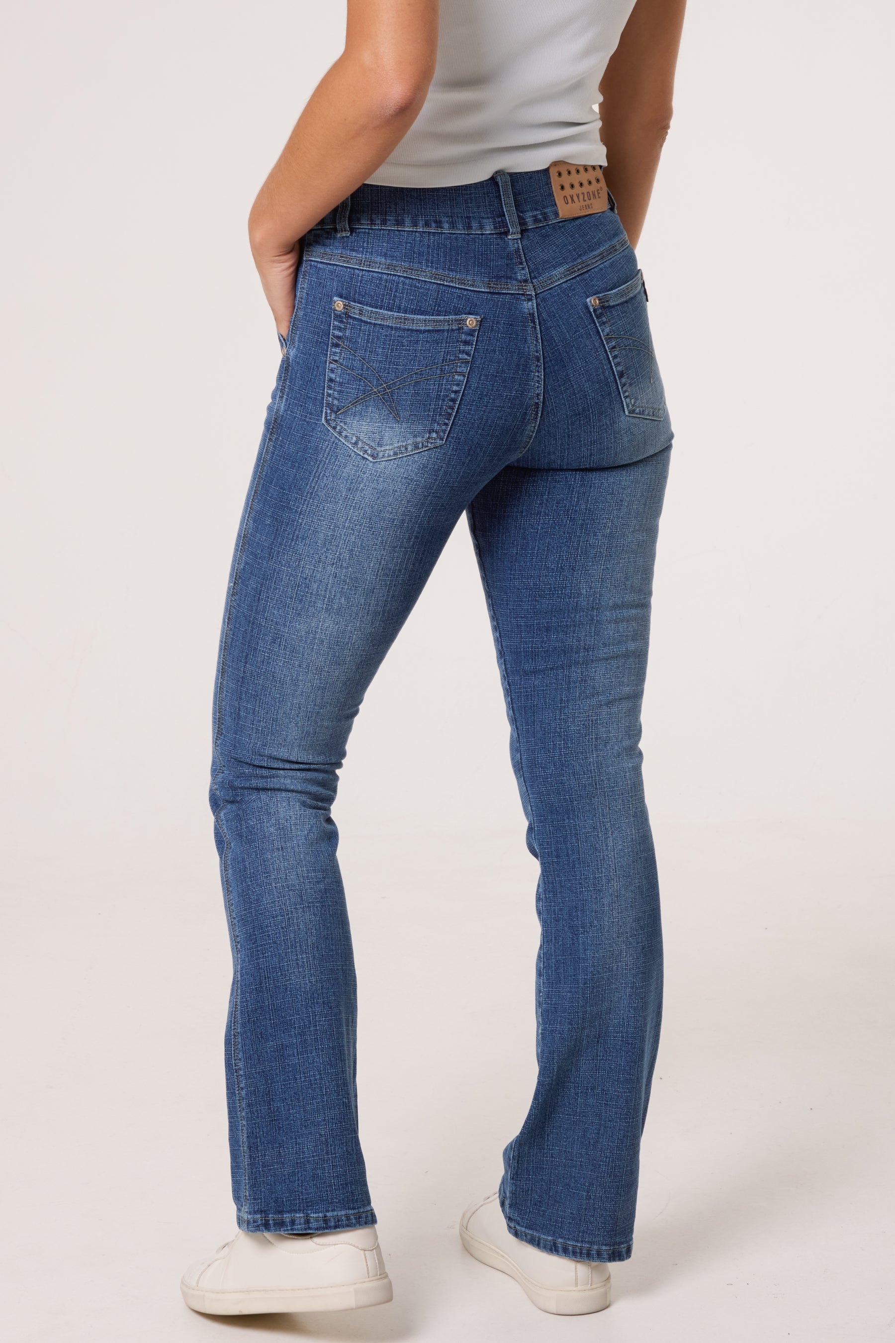 Double Button Waistband Jeans