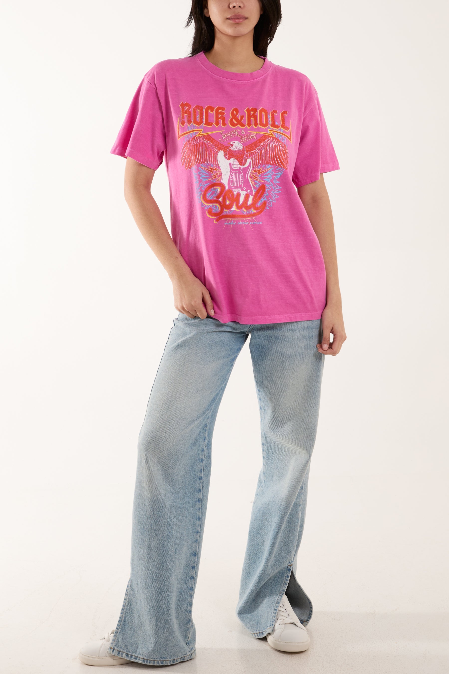 Rock & Roll Print T-Shirt