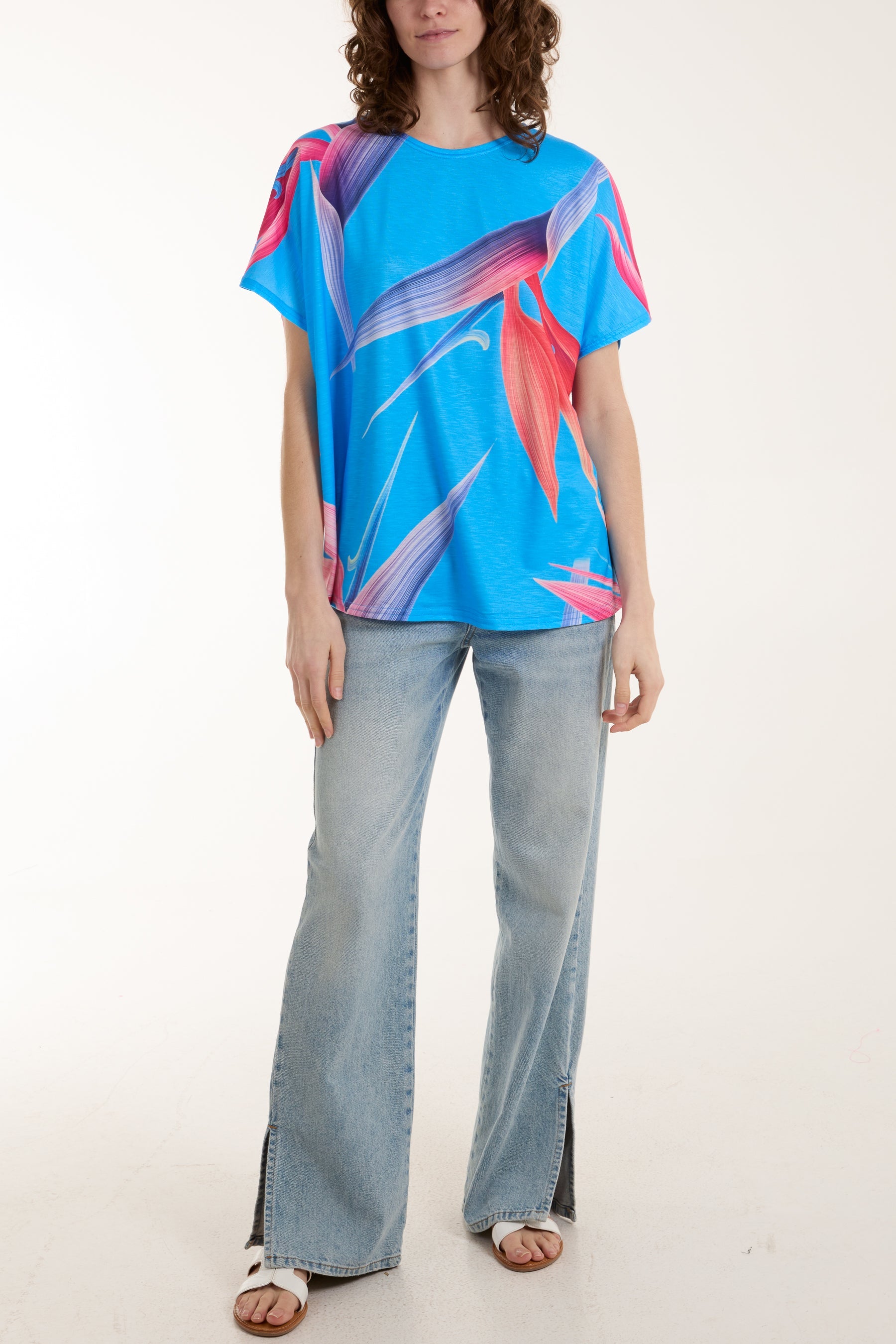 Abstract Leaf Print Tee