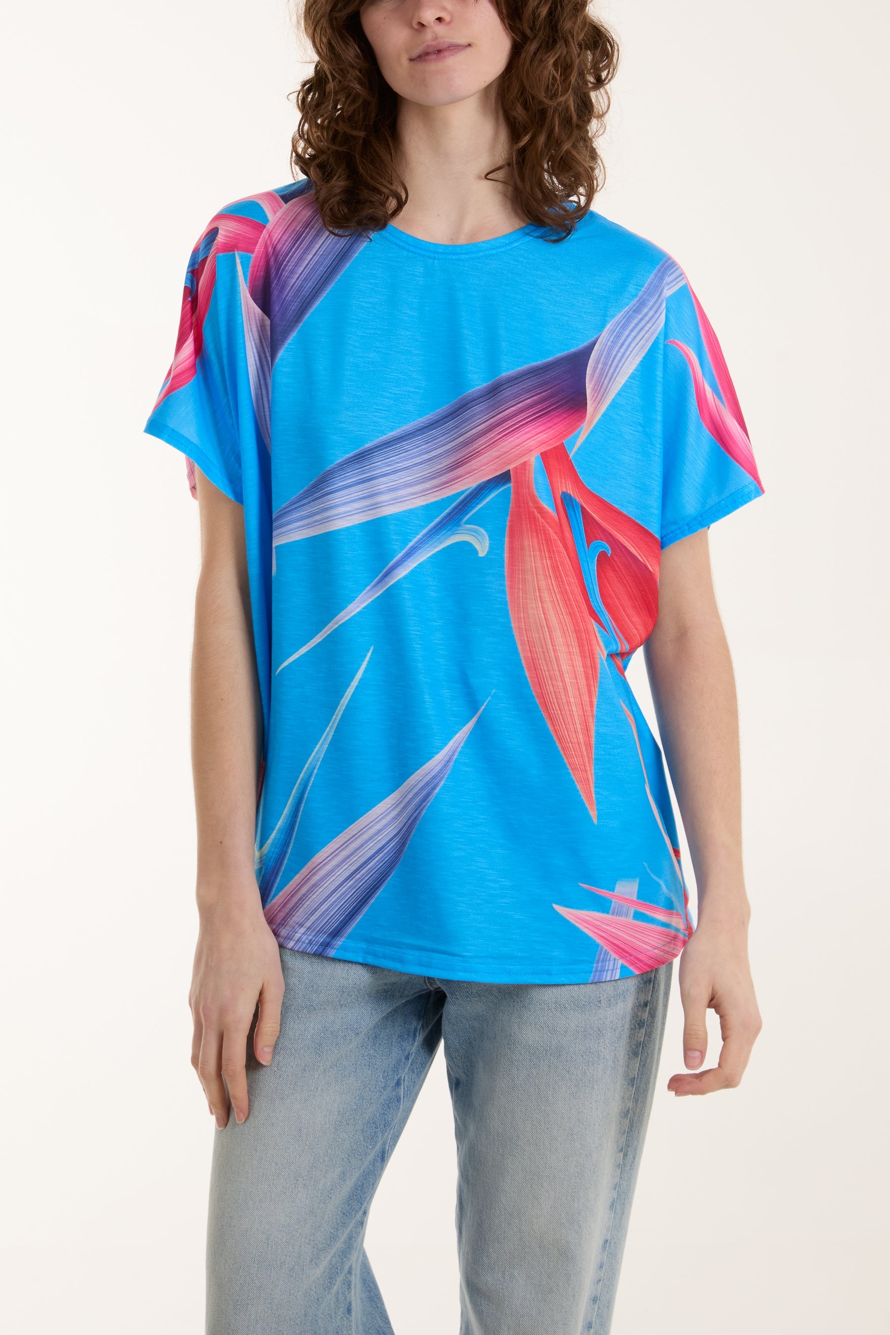 Abstract Leaf Print Tee