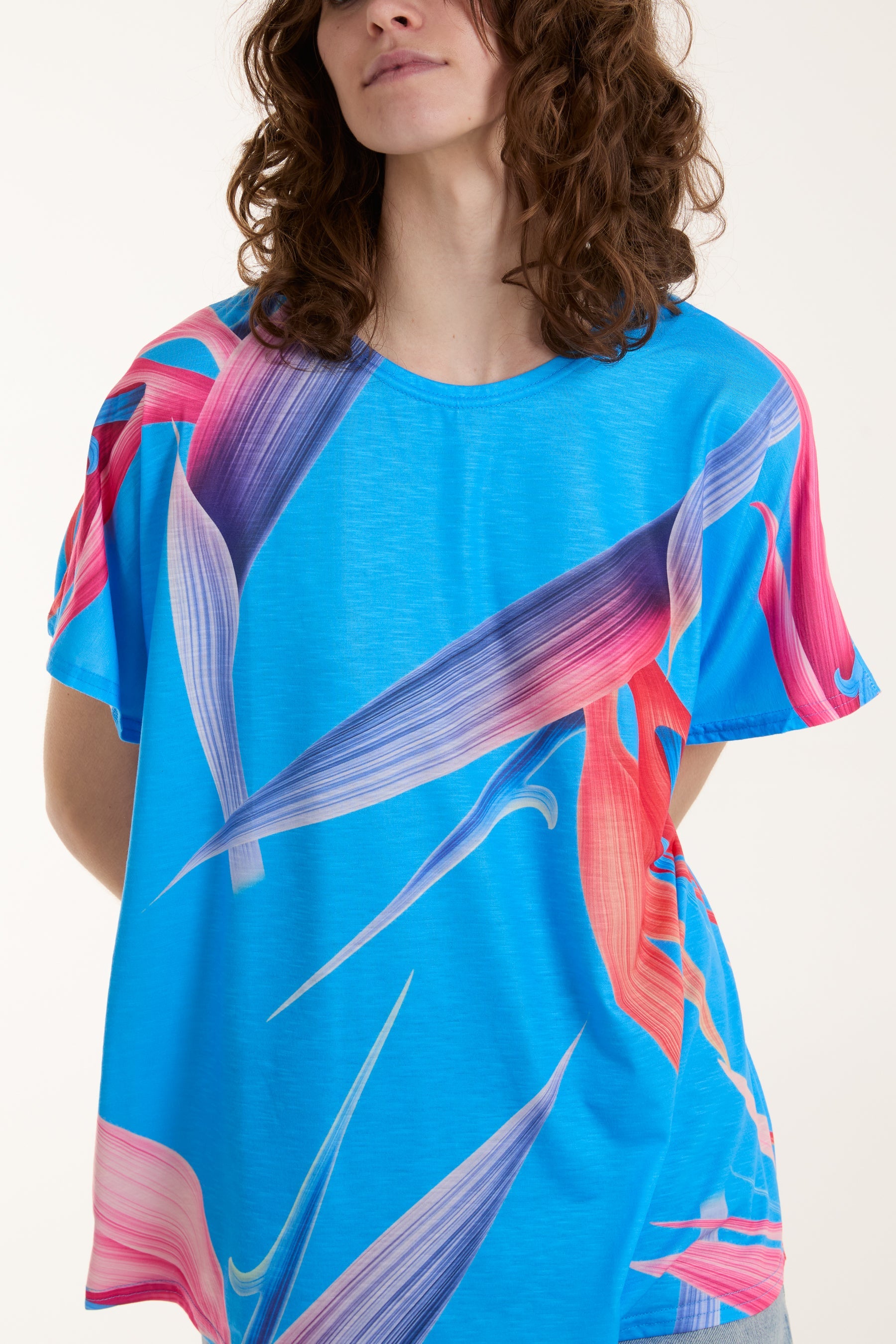 Abstract Leaf Print Tee