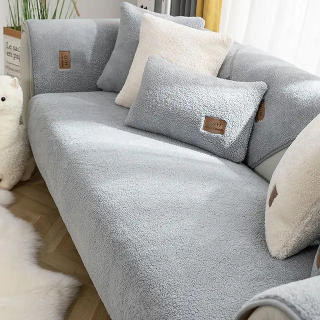 Sofa refreshed with a Meave cover
