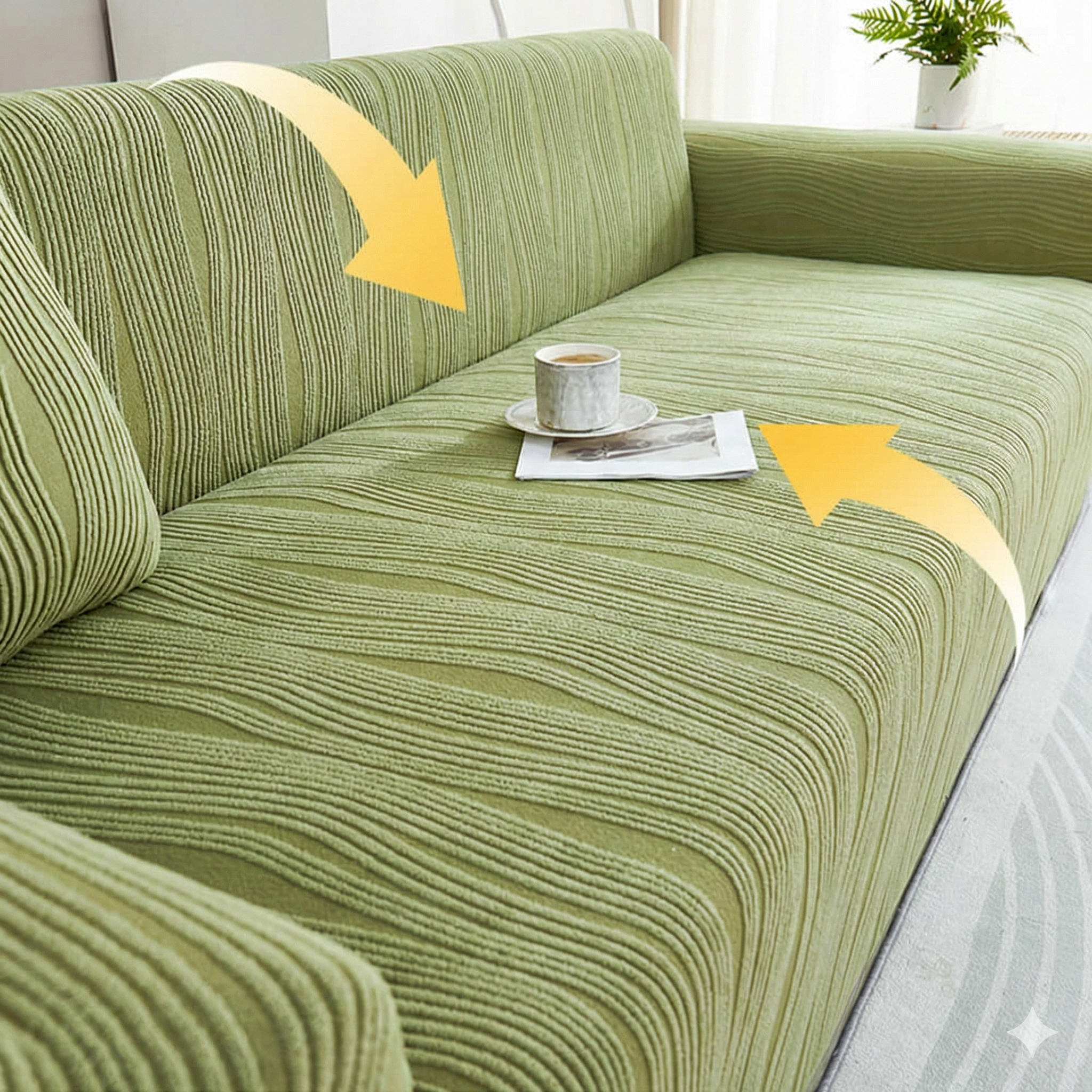 Vora - Jacquard Stretch Sofa Cover