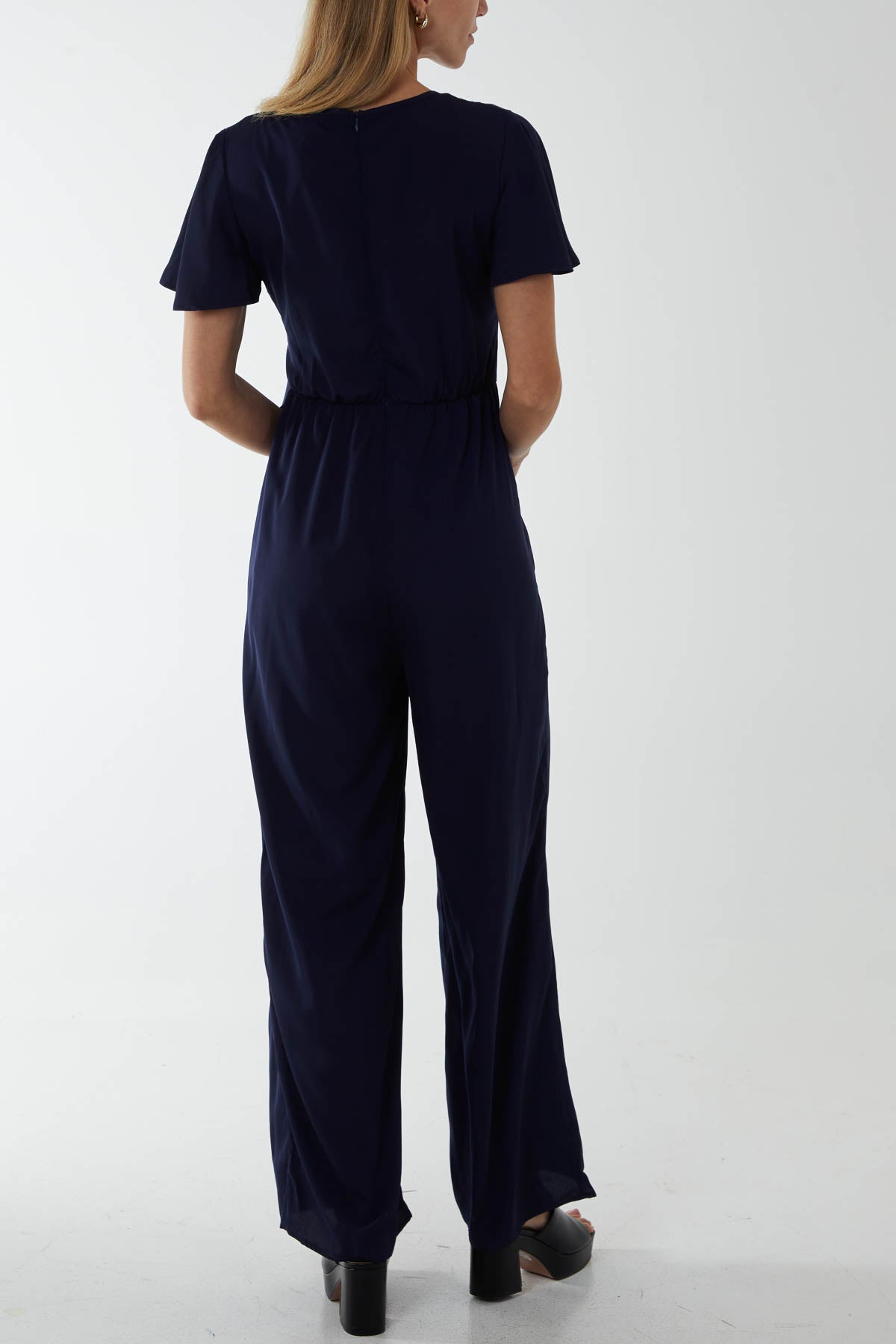 Wrap Front Side Tie Jumpsuit
