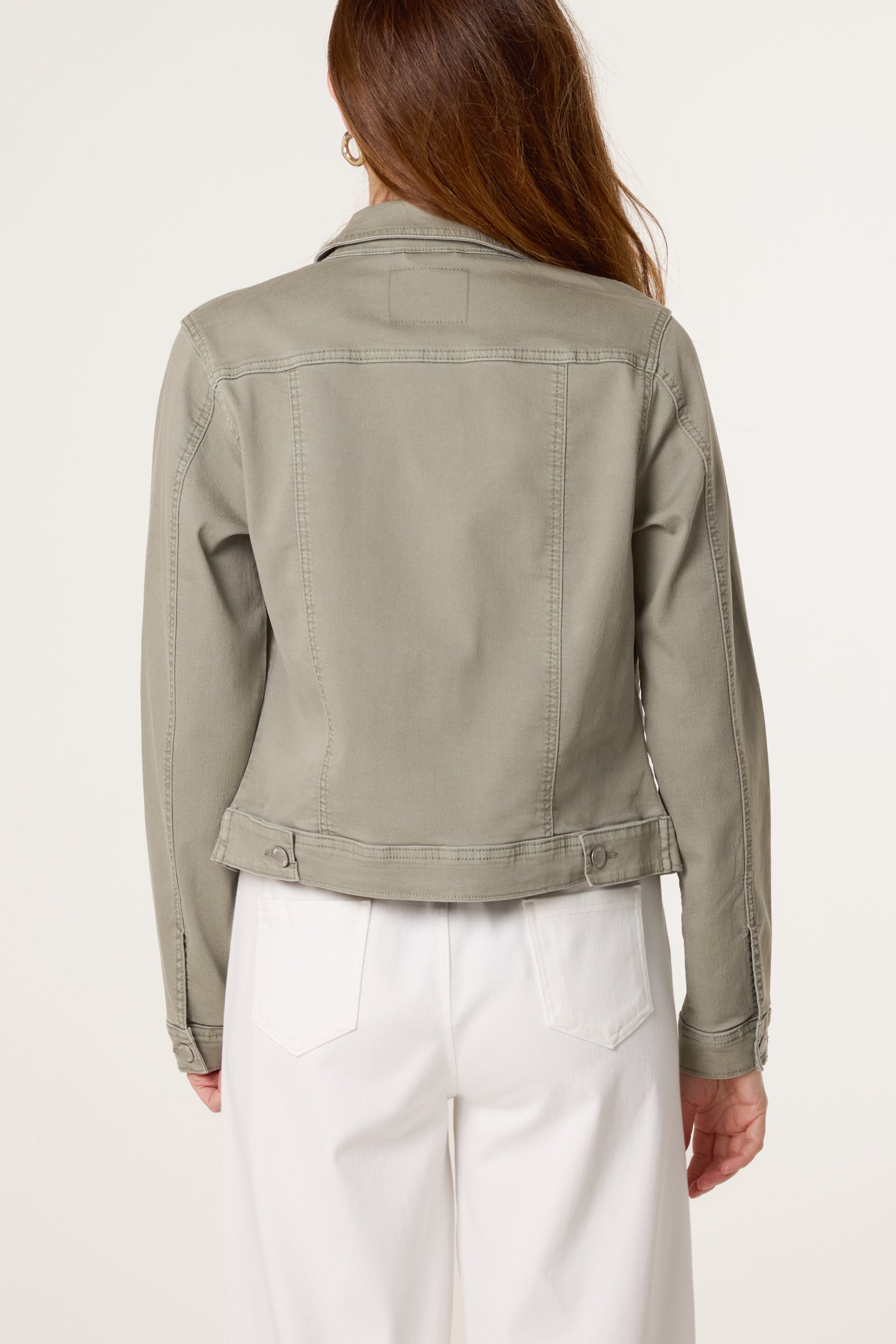 Stretch Khaki Denim Jacket