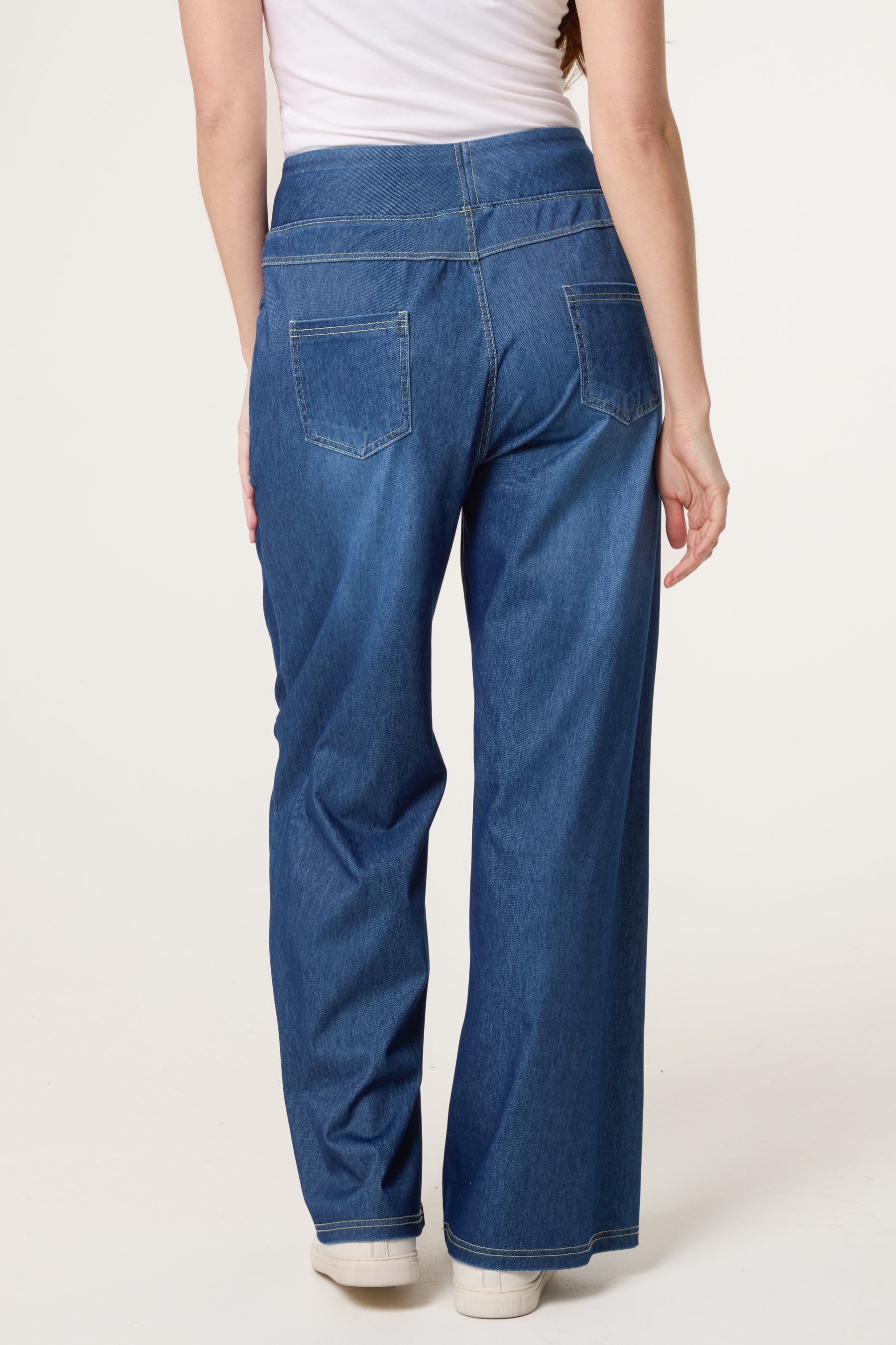 Wide Waistband & Wide Leg Jeans