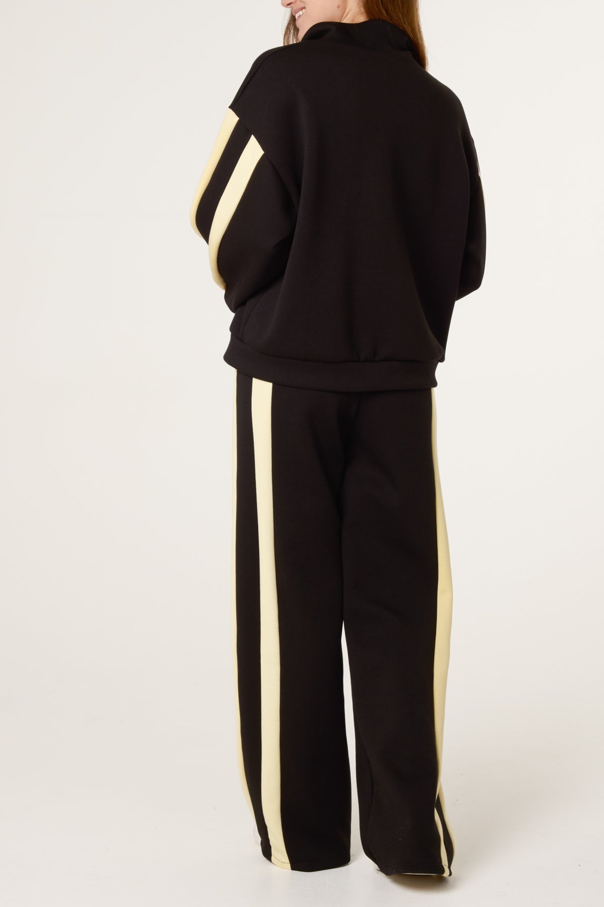 Funnel Neck Zip Up Side Stripe Tracksuit
