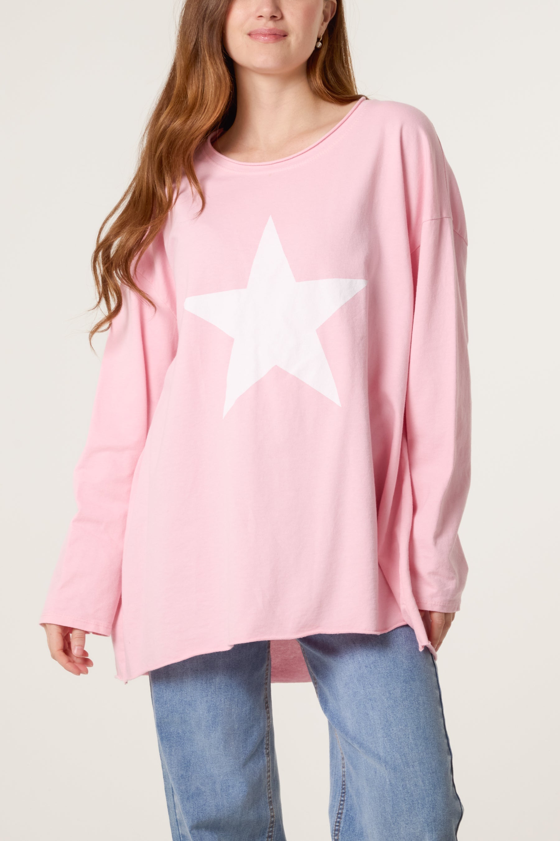 Star Long Sleeve Cotton Top