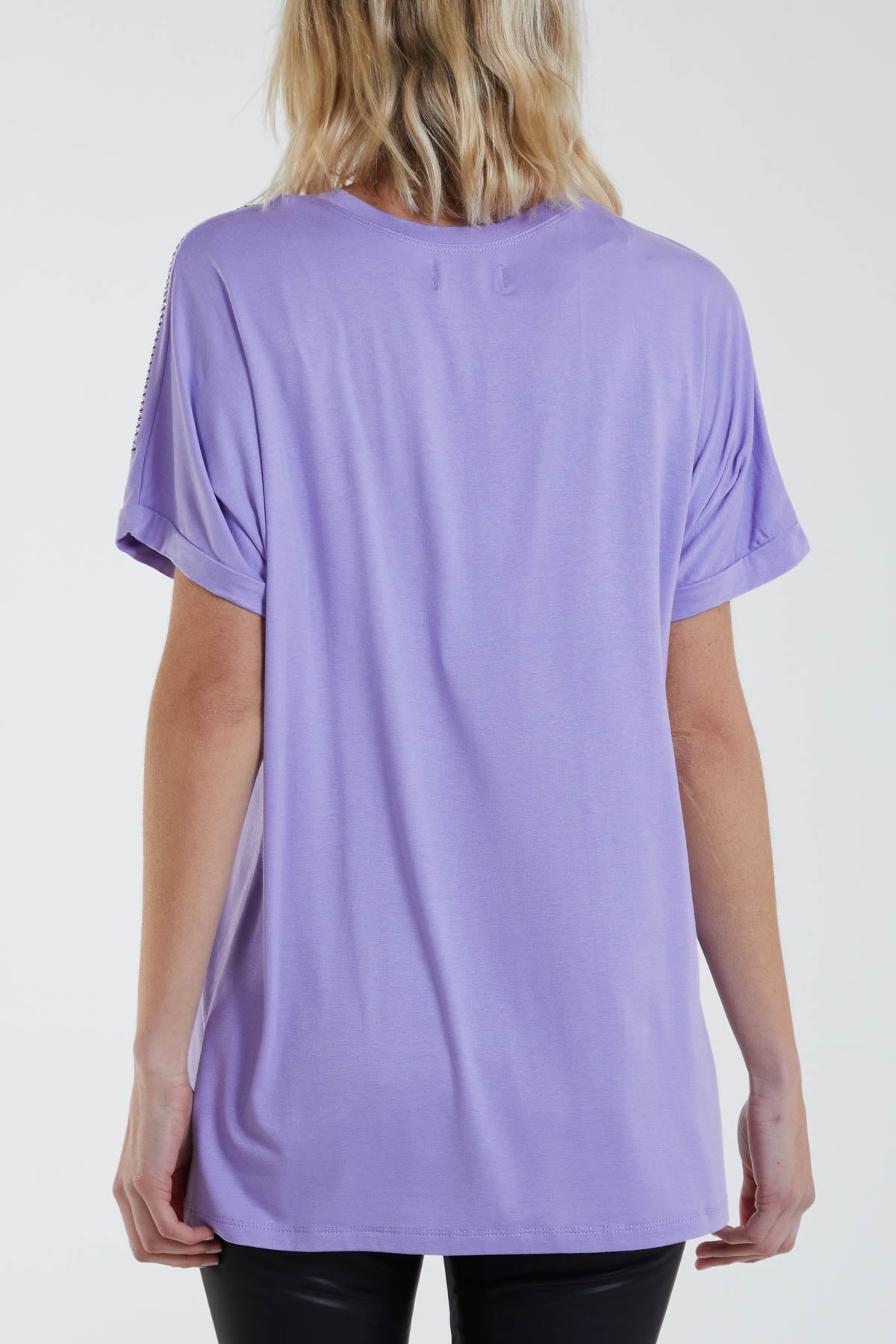 Scatter Sleeve Diamante T-Shirt