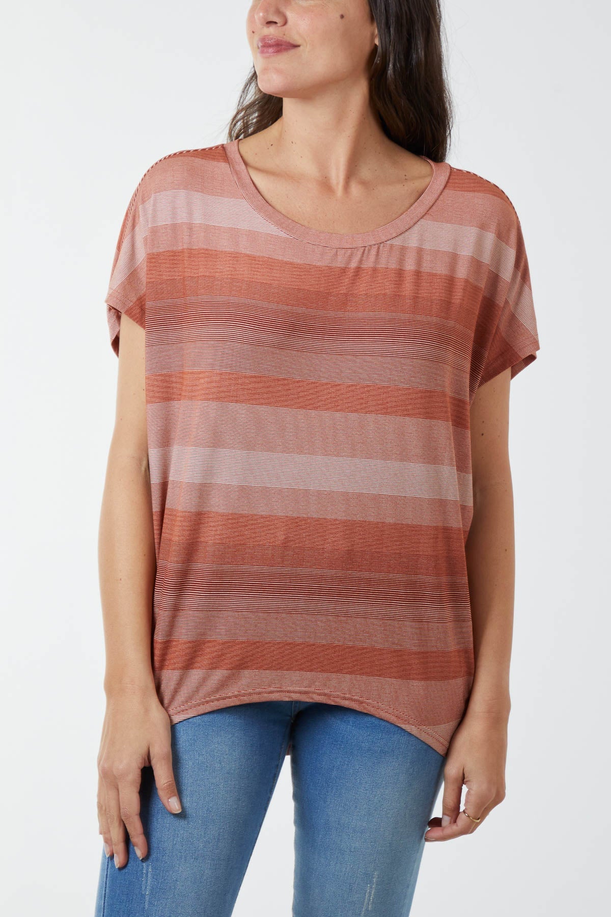 Round Neck Stripe T-Shirt
