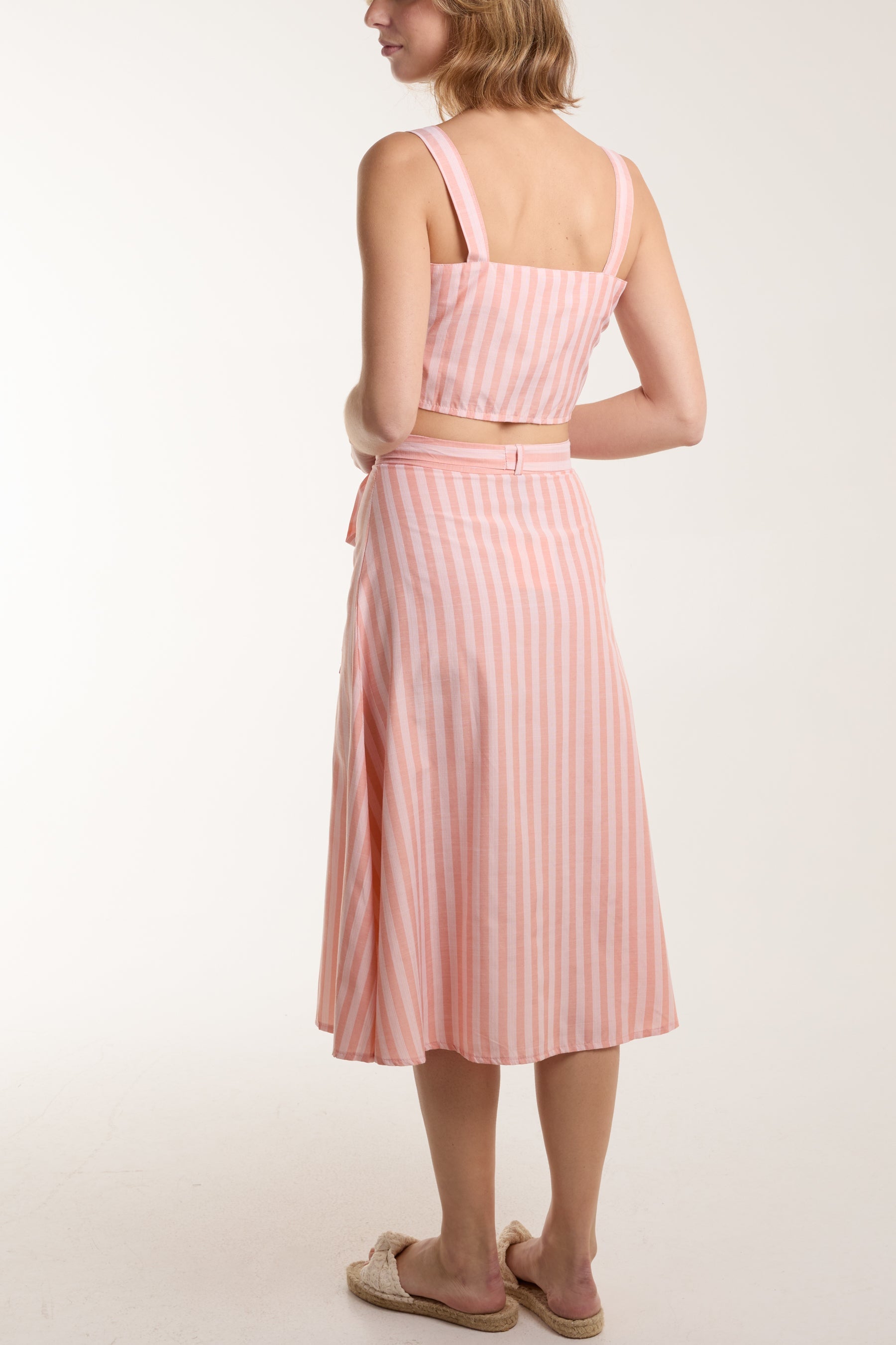 Asymetric Button Through Skirt and Top Set