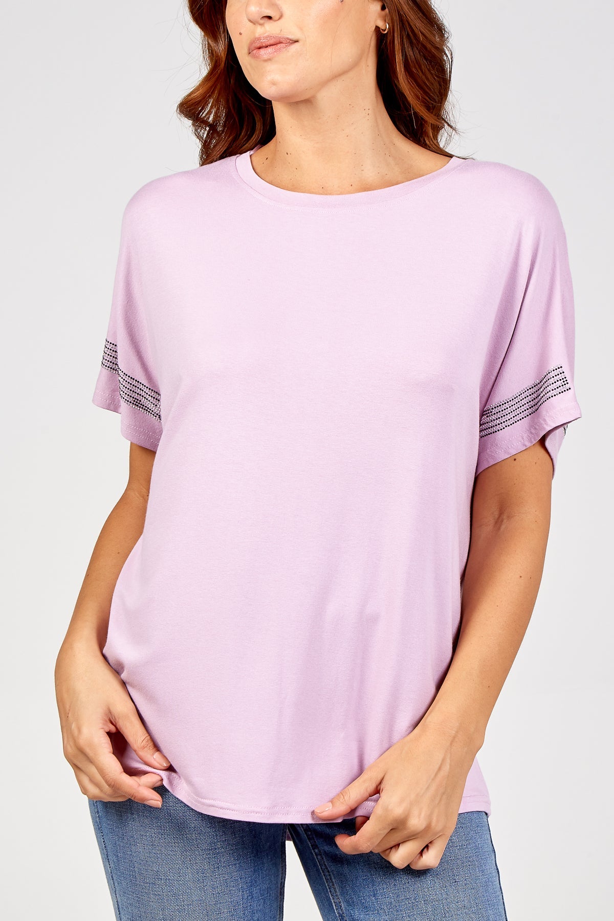 Diamante Detail Batwing T-Shirt