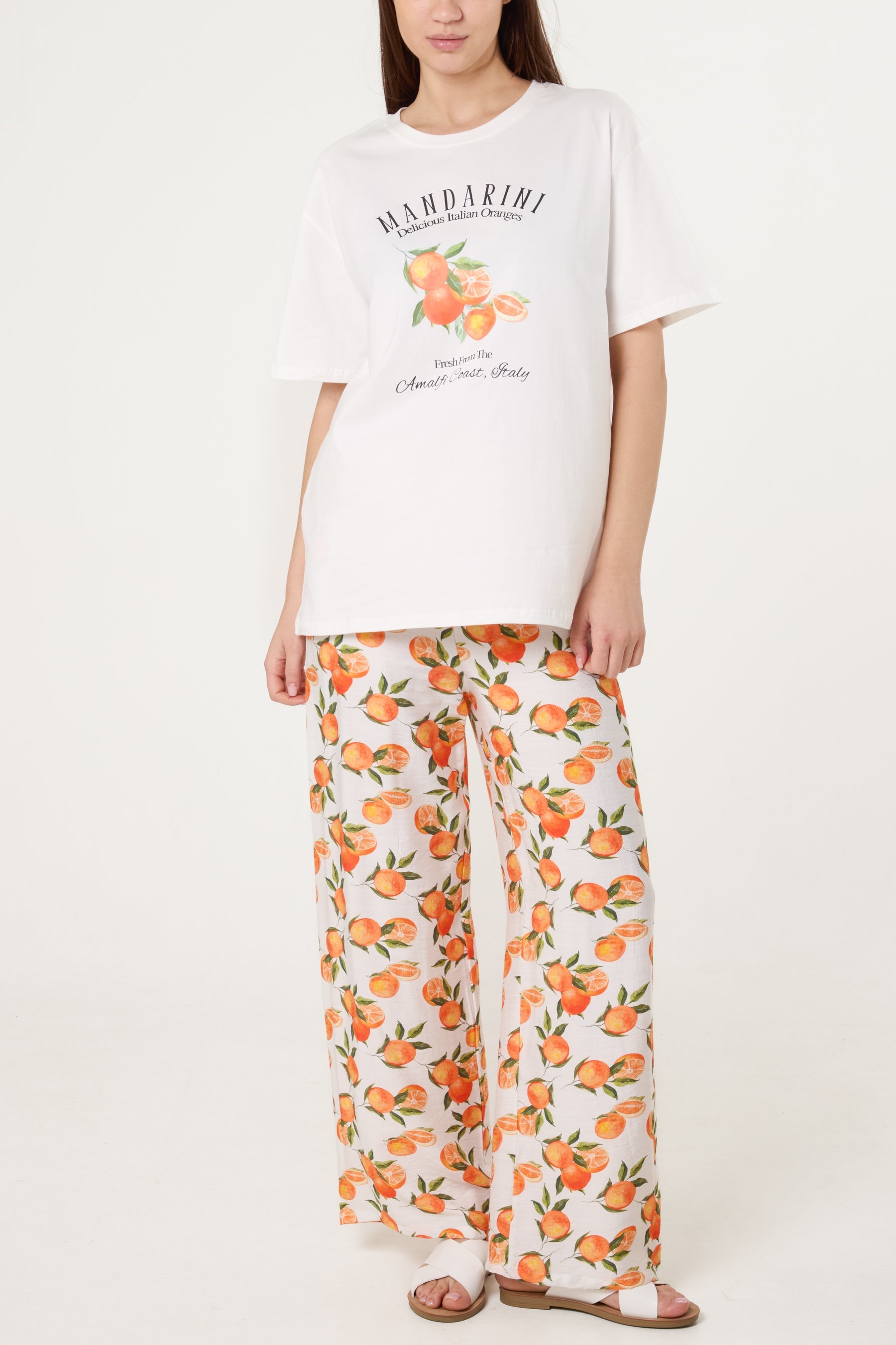 Amalfi Oranges T-Shirt & Trousers Set