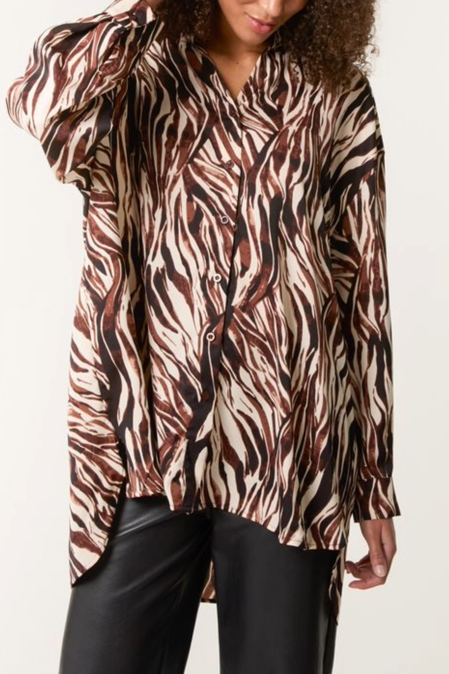 Zebra Print Relaxed Shirt