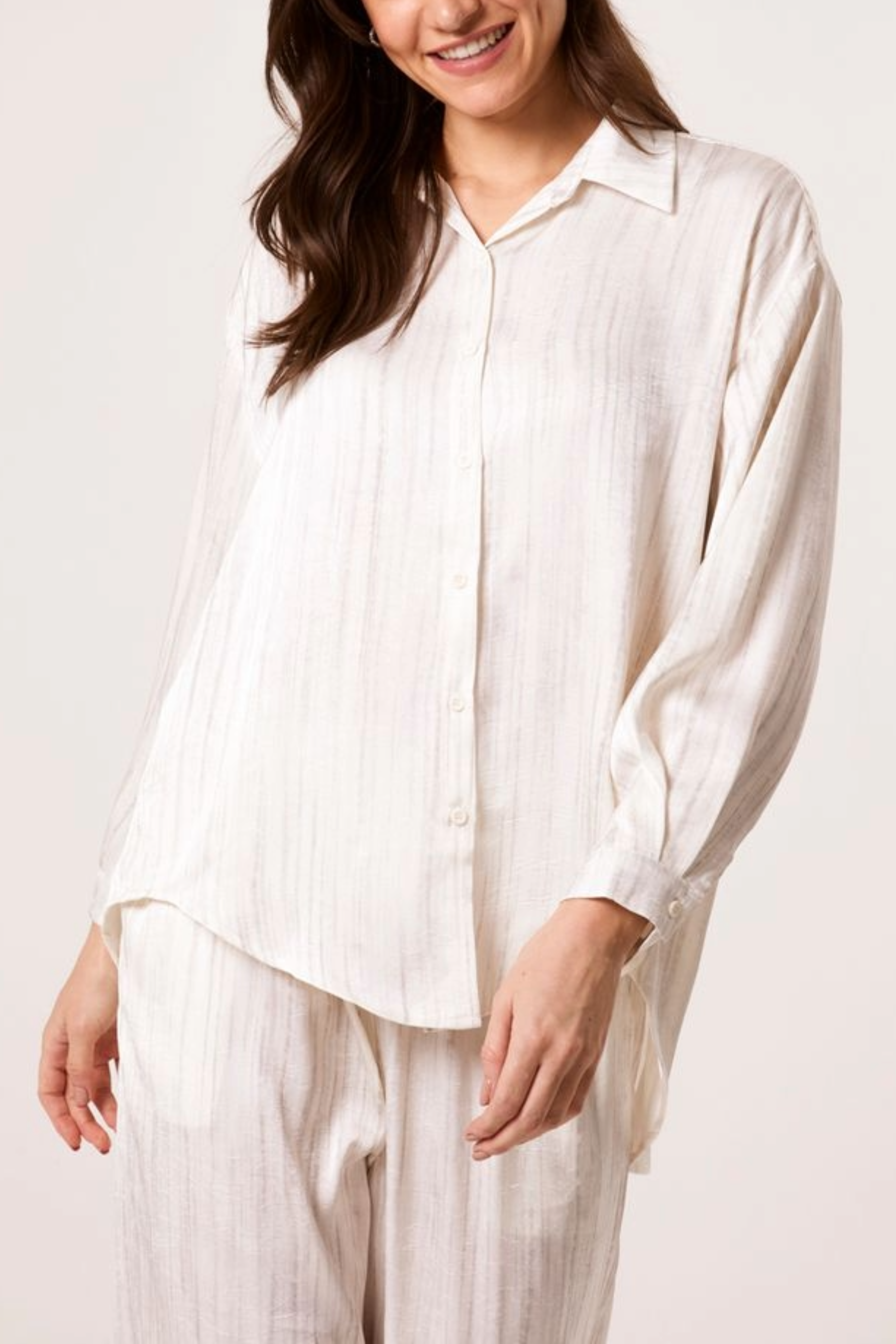 Subtle Striped Long-Sleeve Shirt