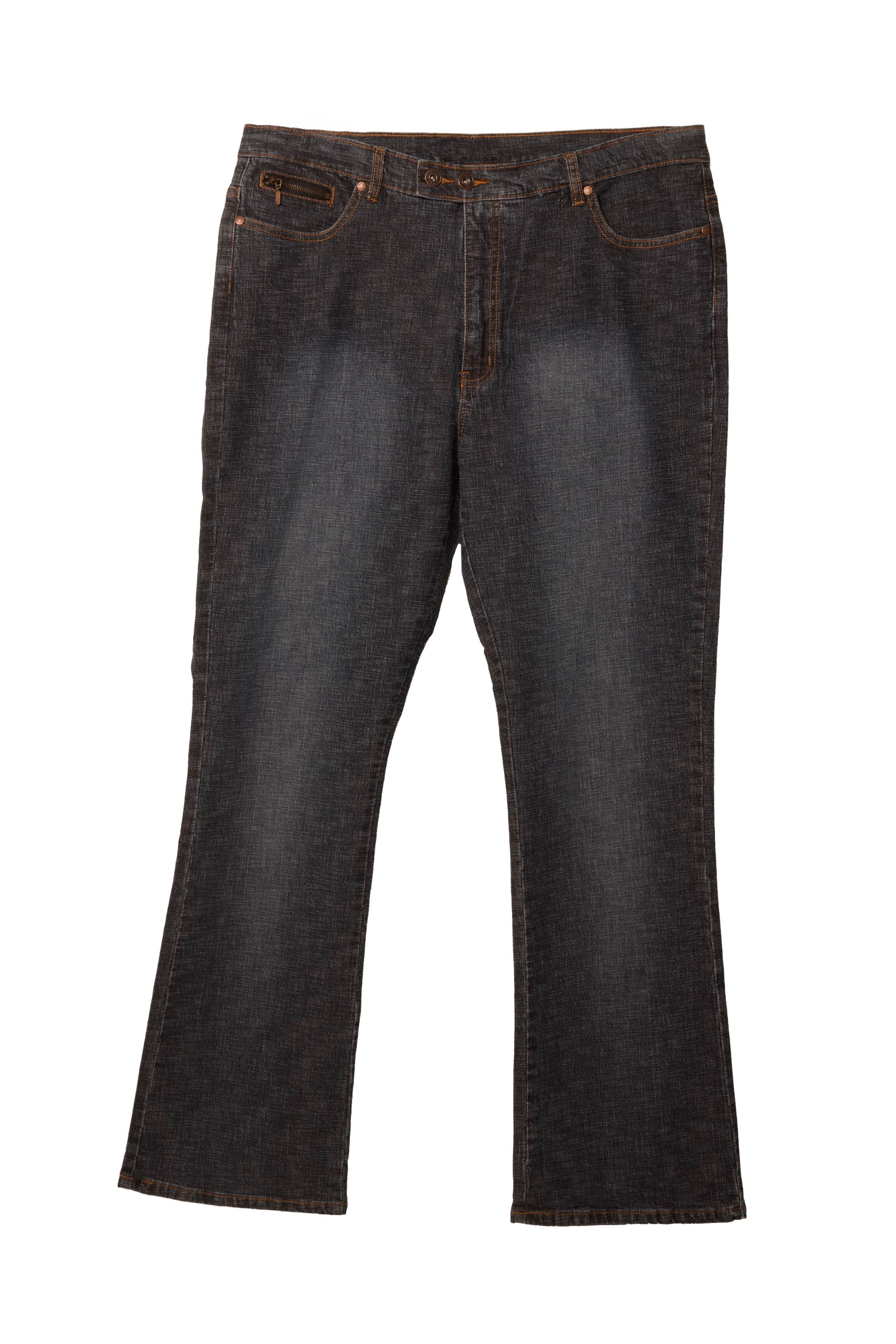 Curve Dark-Denim Double Button Jeans