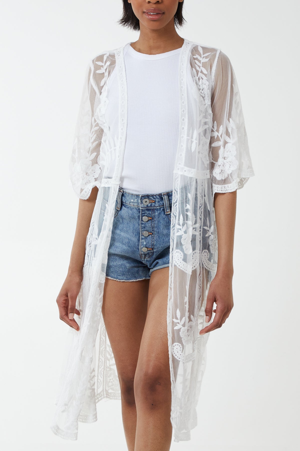 Floral & Paisley Lace Kimono